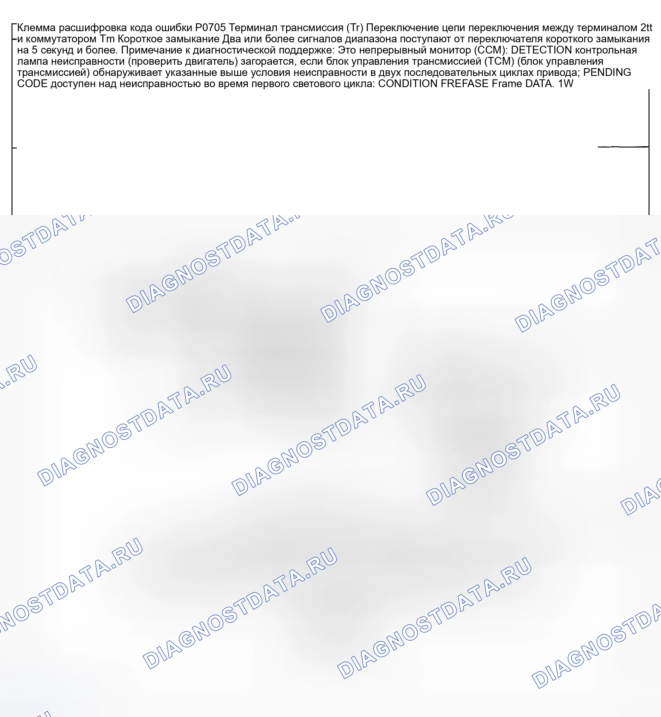Рис. 499: расшифровка кода ошибки P0705: НЕИСПРАВНОСТЬ ЦЕПИ ПЕРЕКЛЮЧАТЕЛЯ ДИАПАЗОНА ПЕРЕДАЧИ (КОРОТКОЕ ЗАМЫКАНИЕ). Mazda 6 GG