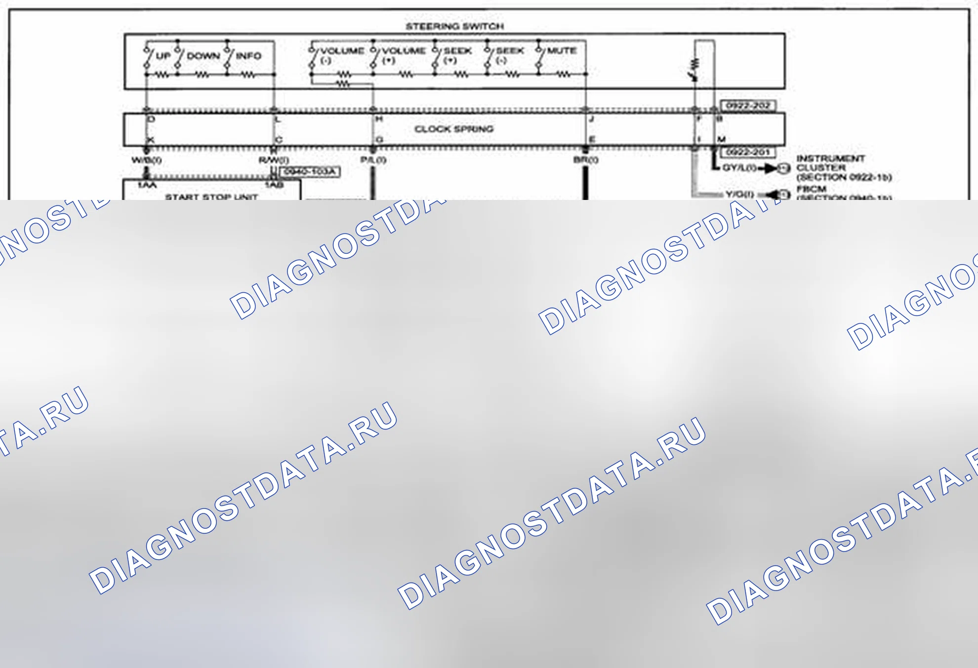 Рис. 201: Схема подключения аудиосистемы (0920-2b) 1 из 2. Mazda CX-5 I