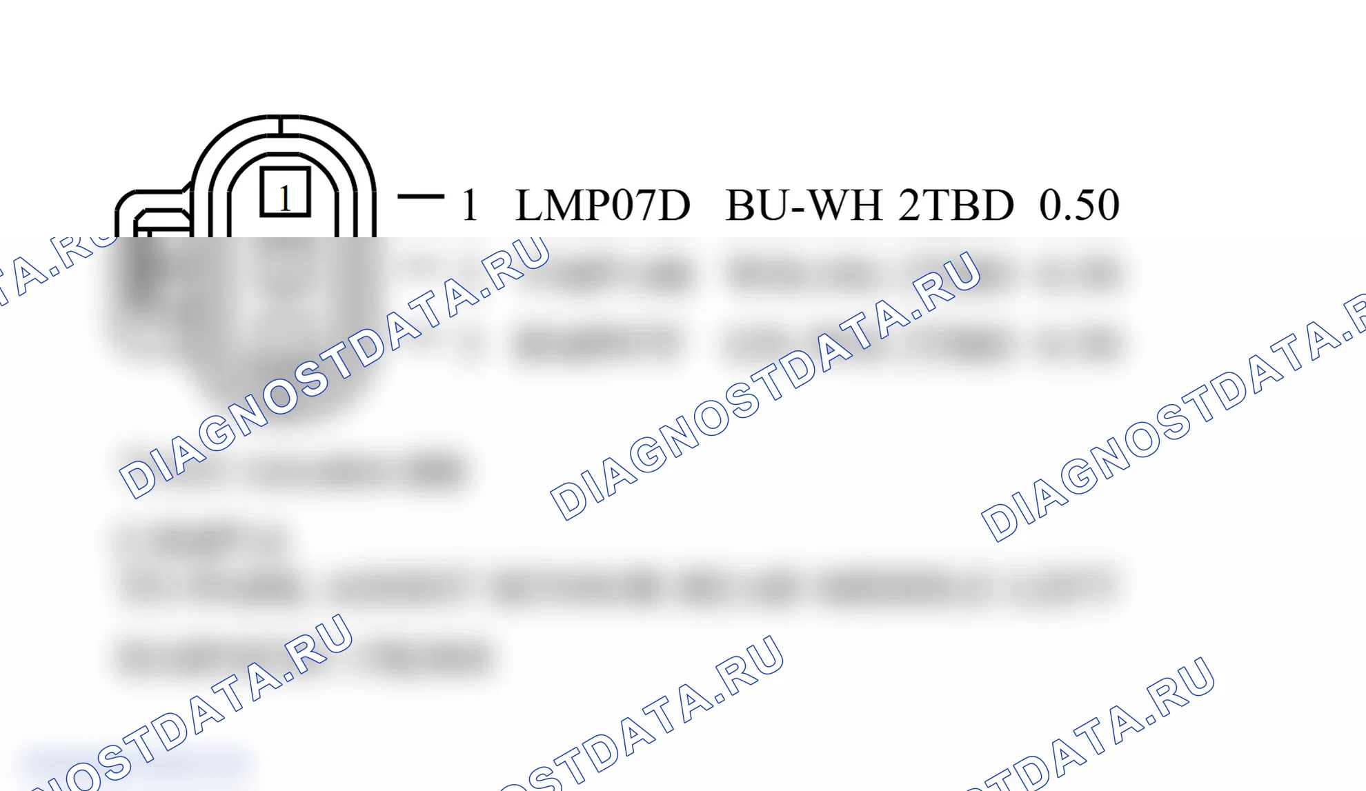 Распиновка разъёма LH/Center. Ford C-MAX I рестайлинг
