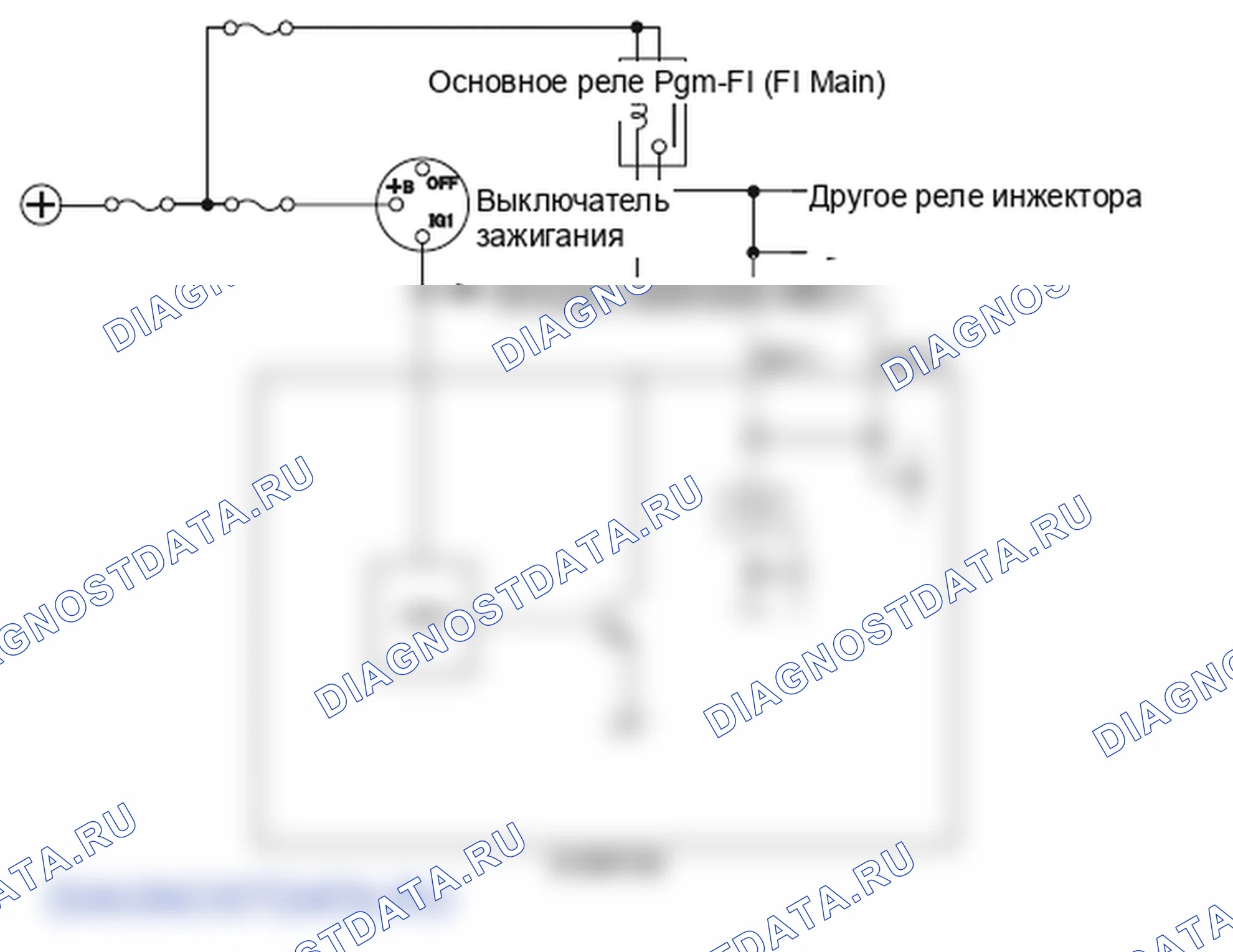 Рис. 269: расшифровка кода ошибки P0685: Модуль управления двигателем (блок управления двигателем) / модуль управления силовым агрегатом (блок управления силовым агрегатом (PCM)) Схема управления мощностью / Interna. Honda Element YH2 рестайлинг 2