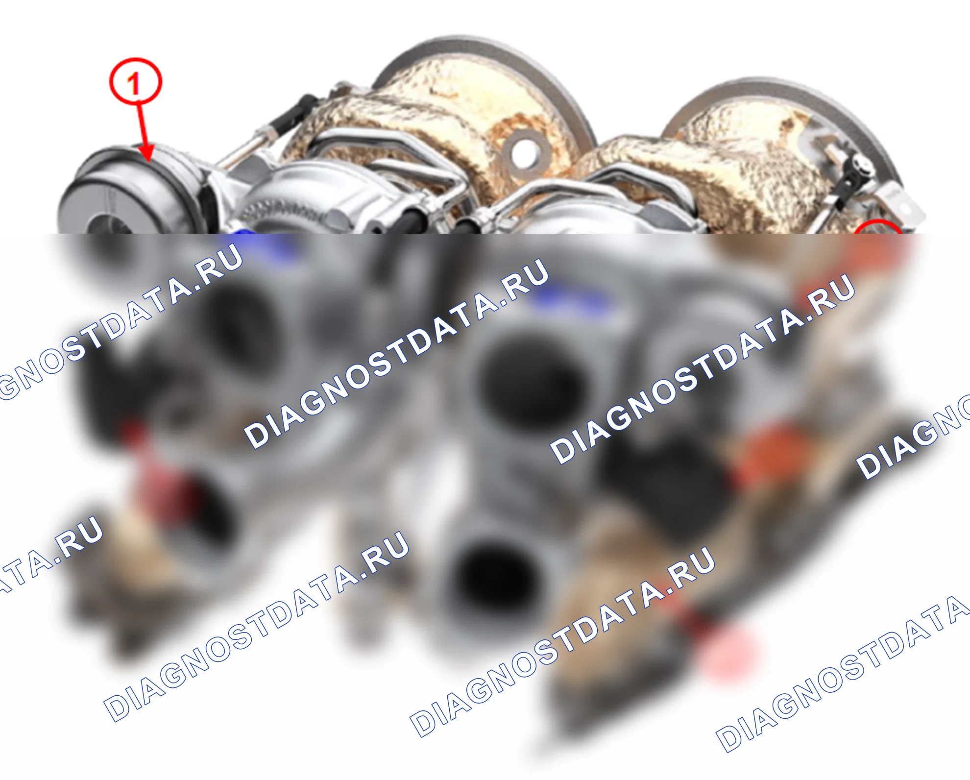 Компоненты турбонагнетателей Twin Scroll в двигателе V6 Biturbo. Porsche Cayenne III