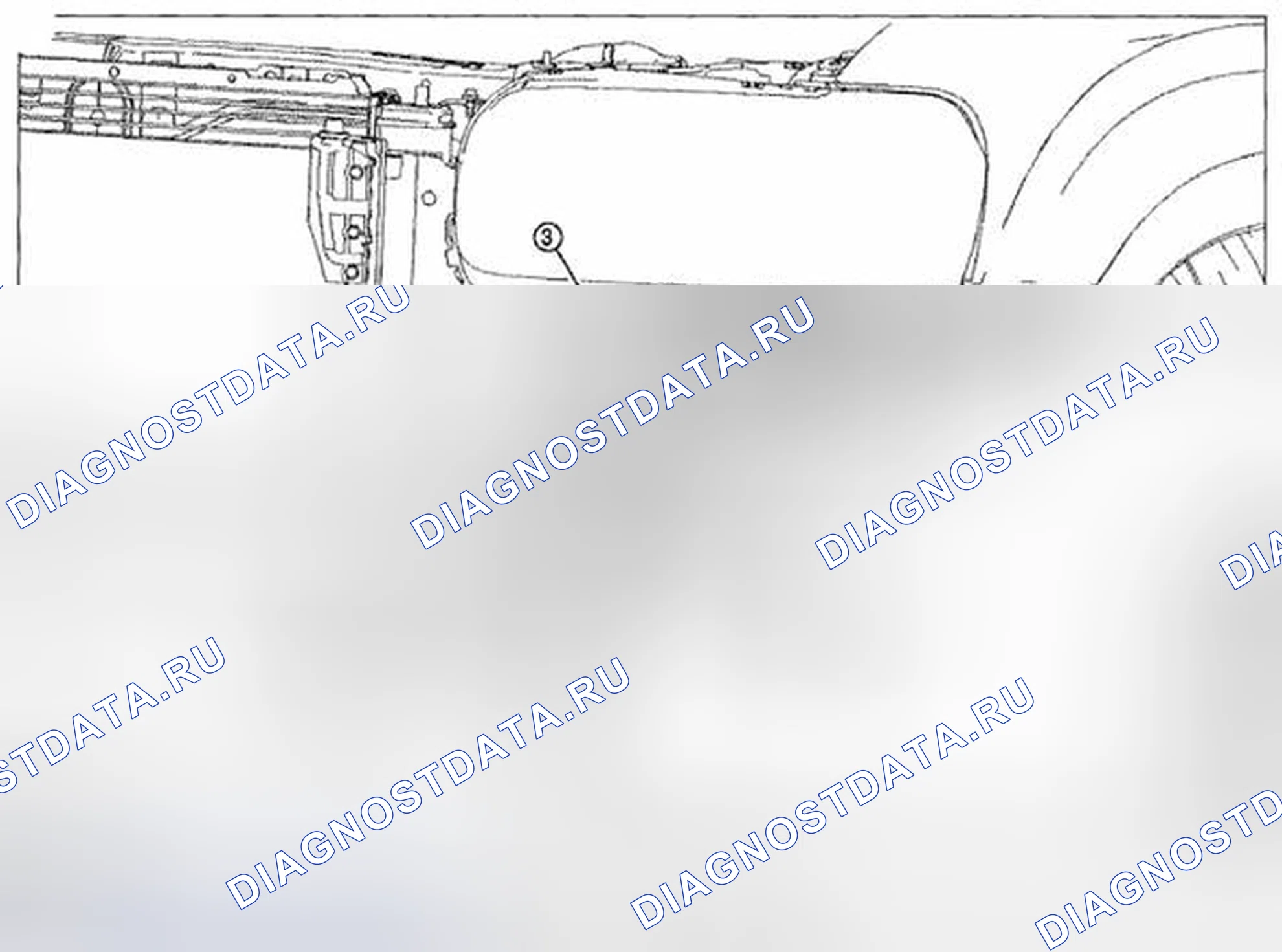 Рис. 20: СНЯТИЕ / УСТАНОВКА звукового сигнала. Mazda Tribute II