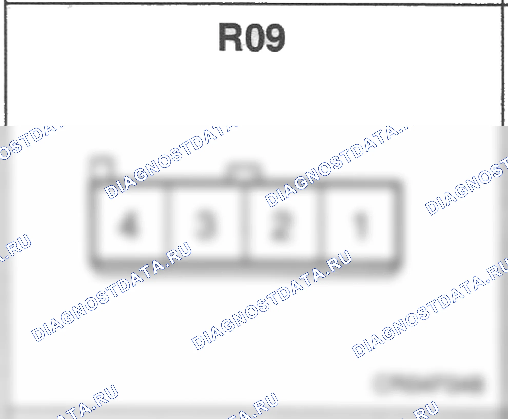 Распиновка разъёма R09 — заднего жгута. Hyundai Atos MX
