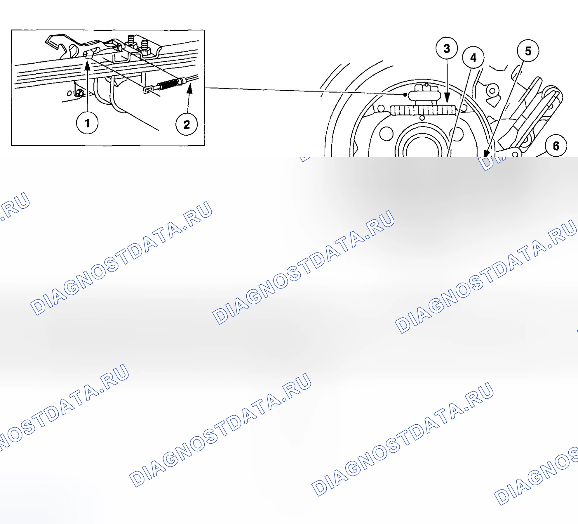 Рис. 4: Задние дисковые тормоза. Ford Pickup F250 Super Duty I