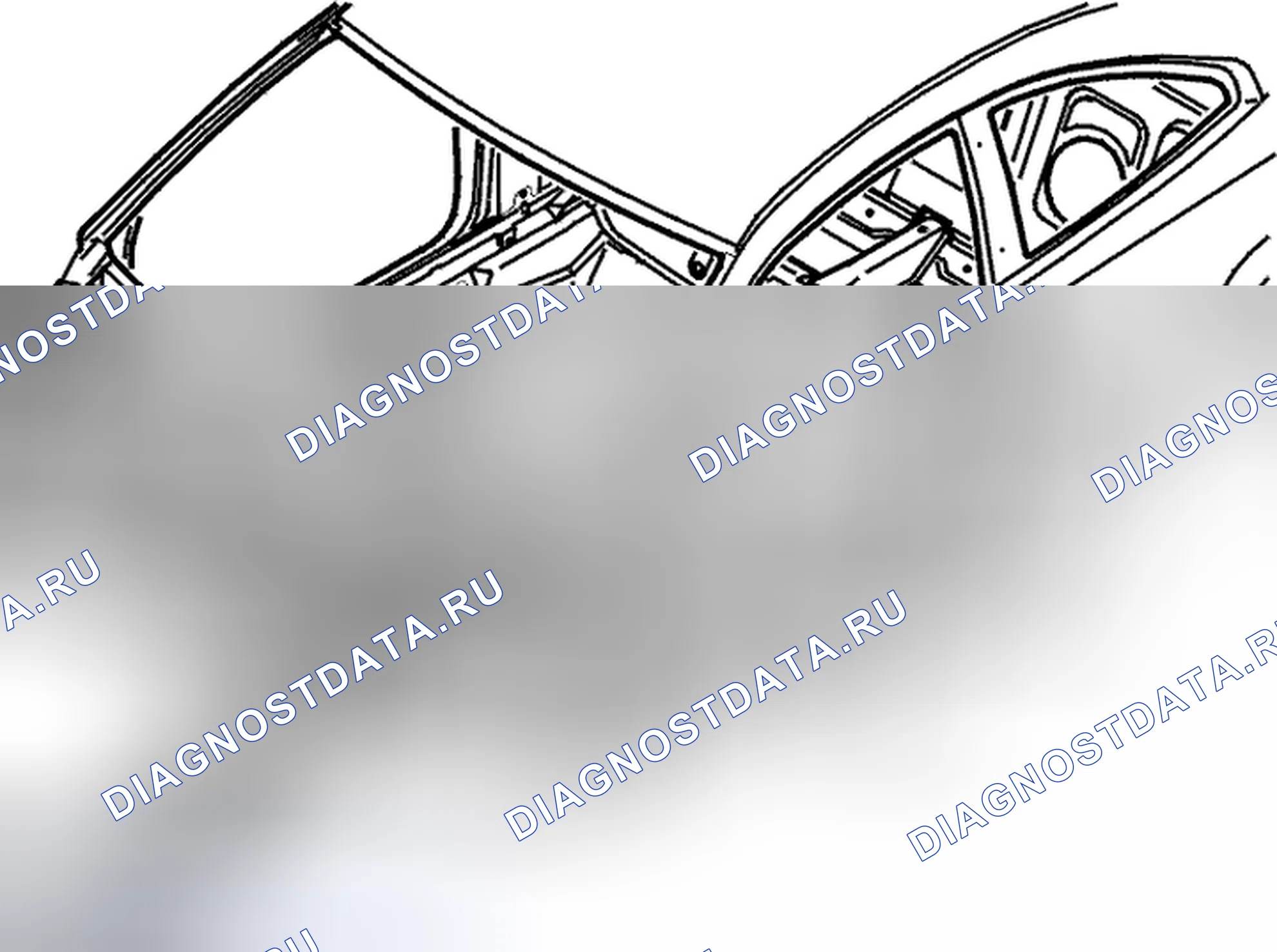 Рис. 91: Размеры рамы бокового кузова. Volvo C70 I