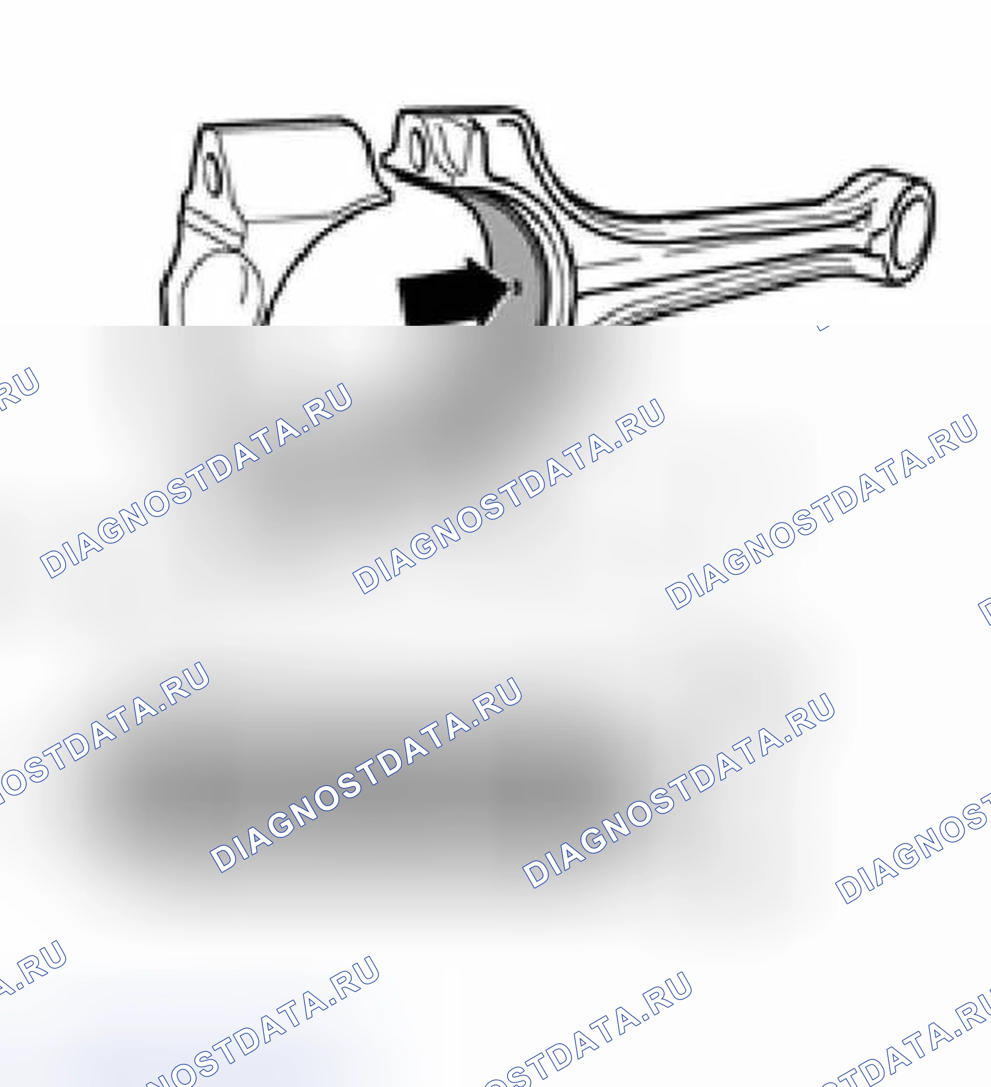 Рис. 4: Вкладыши подшипников - установочное положение. Volkswagen Golf Mk4