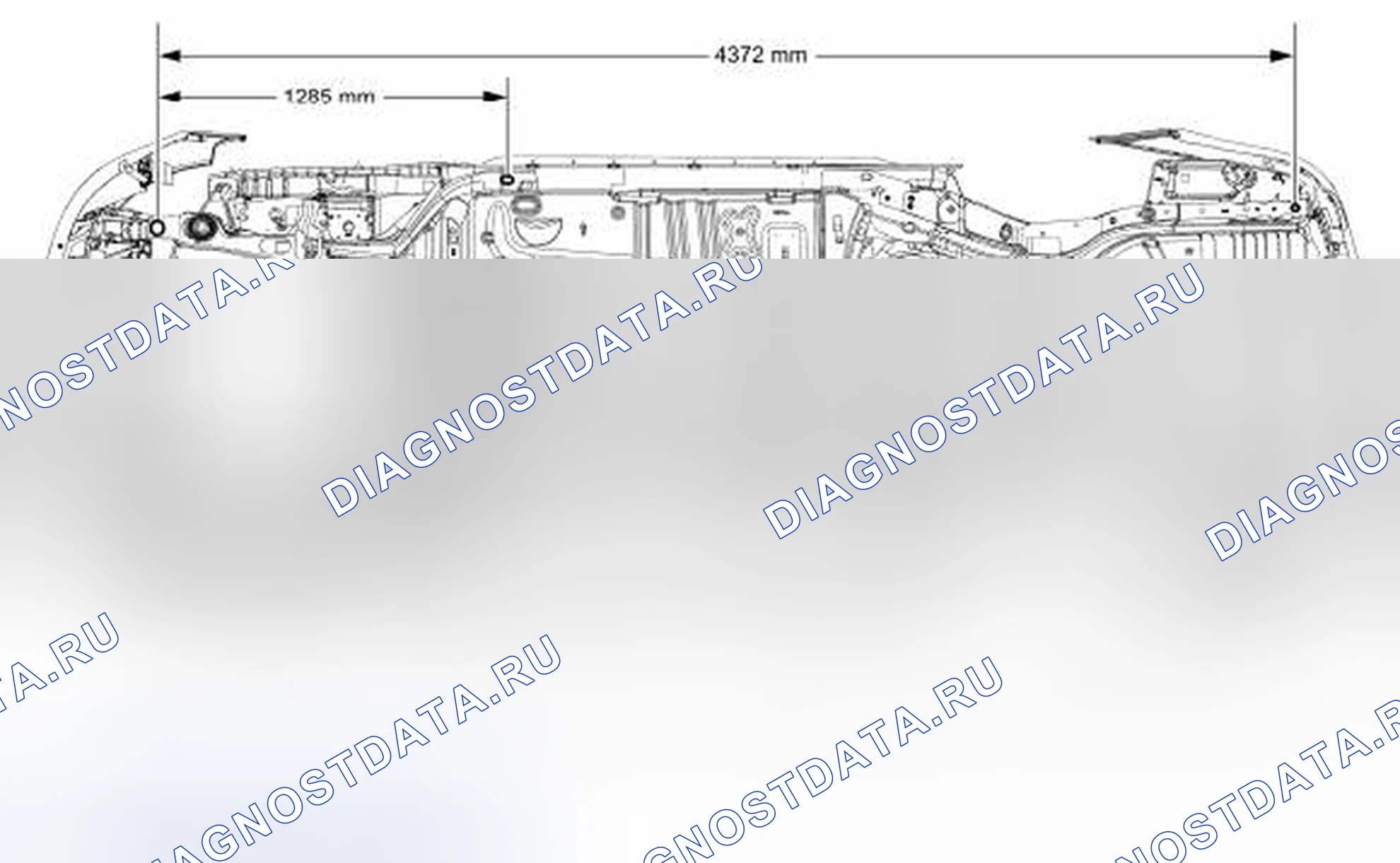 Рис. 33: Размеры нижней части тела. Hyundai ix55 I