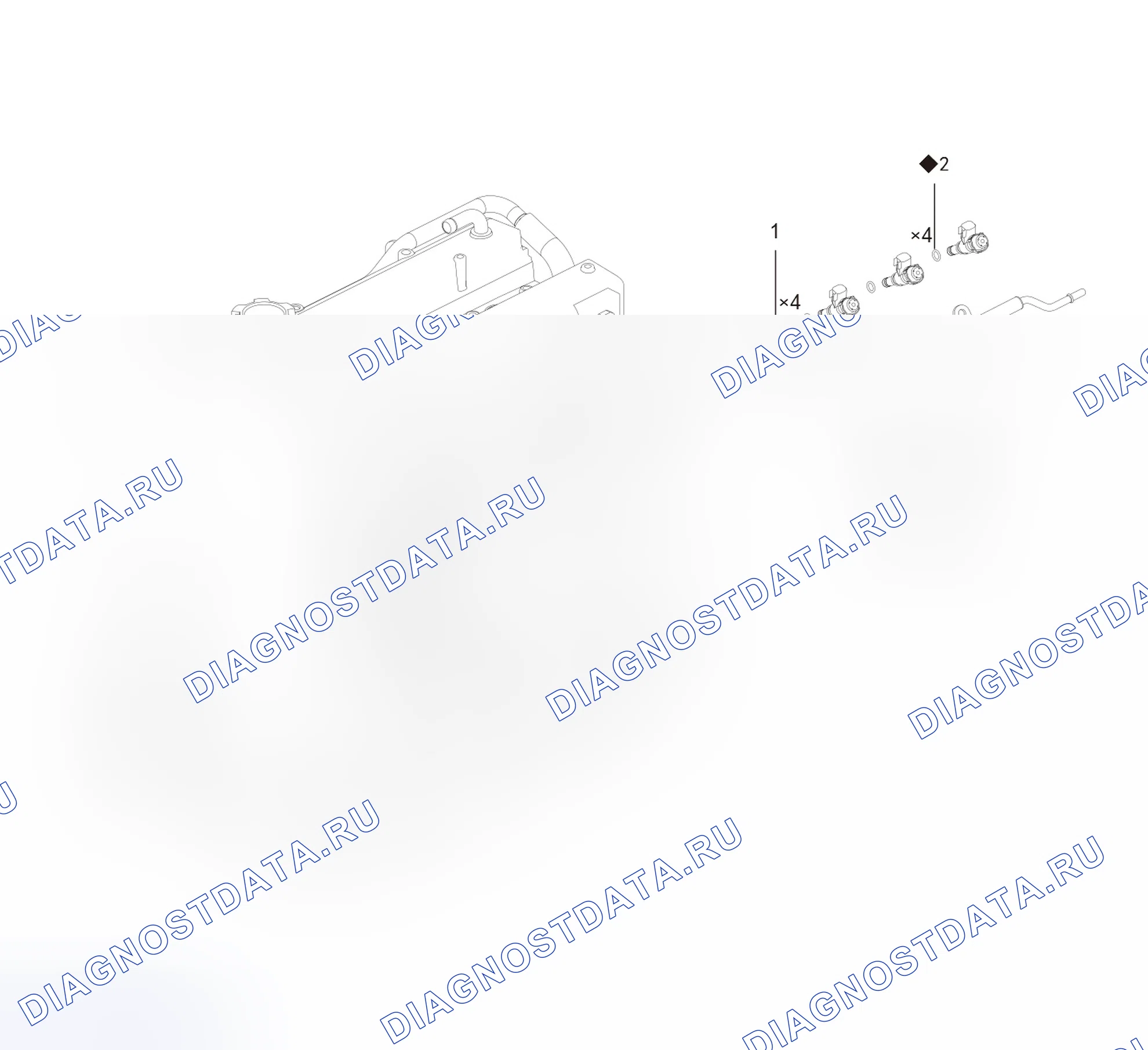 Схема расположения топливной форсунки — Great Wall Wingle-5. Great-Wall Wingle 5 I