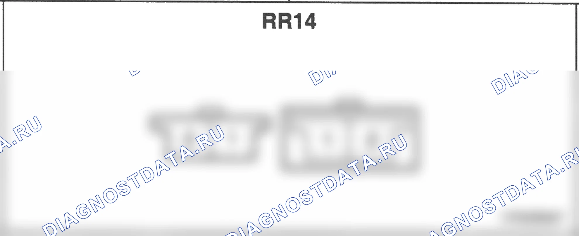 Распиновка разъёма RR14 — заднего жгута. Hyundai Accent LC