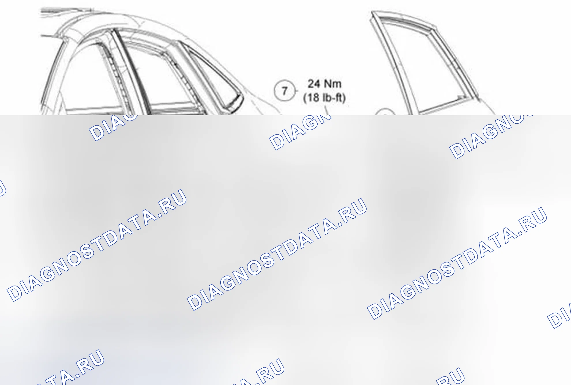 Рис. 38: Задняя дверь. Ford Fiesta Mk6