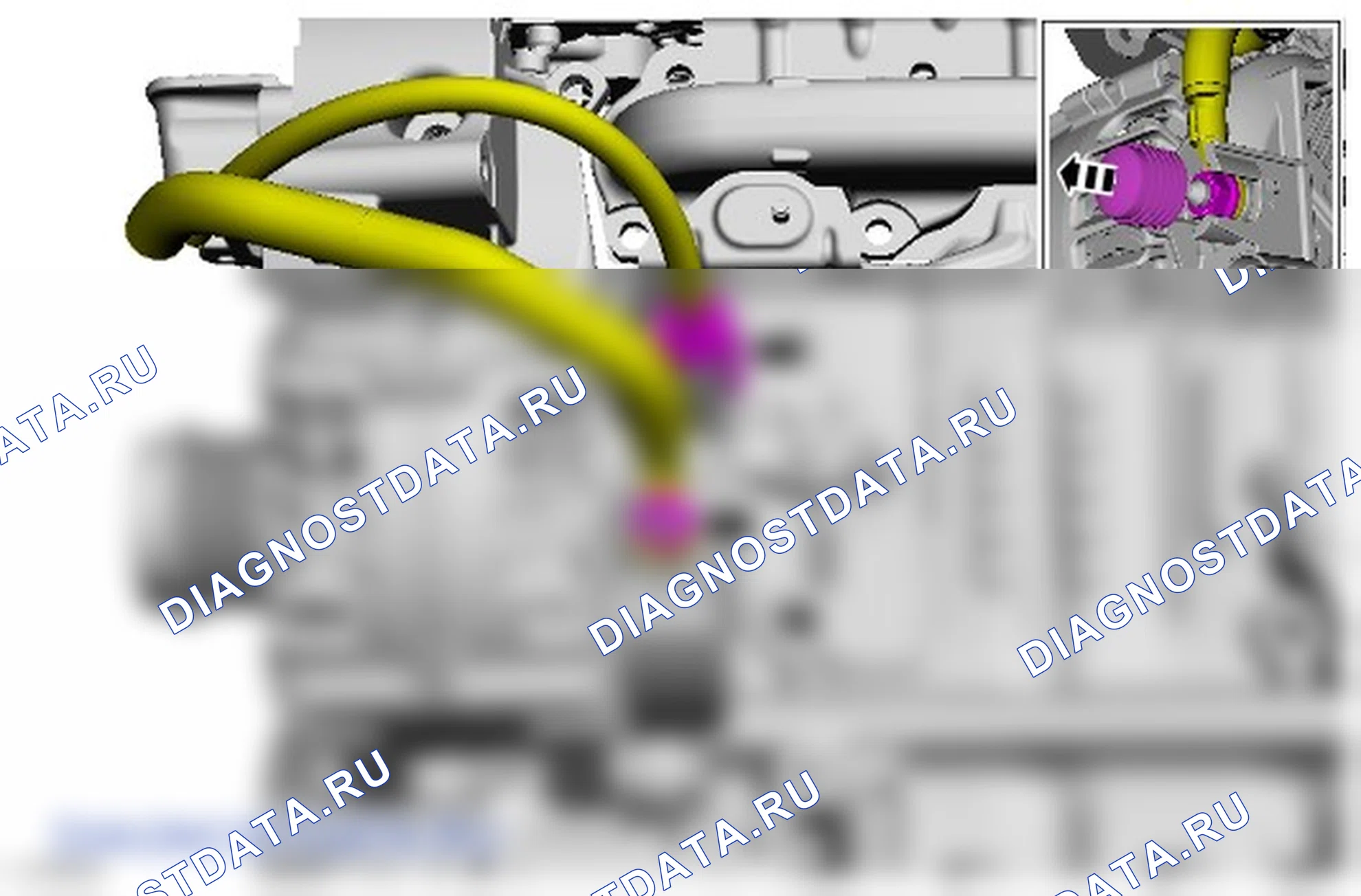 Как снять присоединяемые детали двигателя. Ford Kuga II