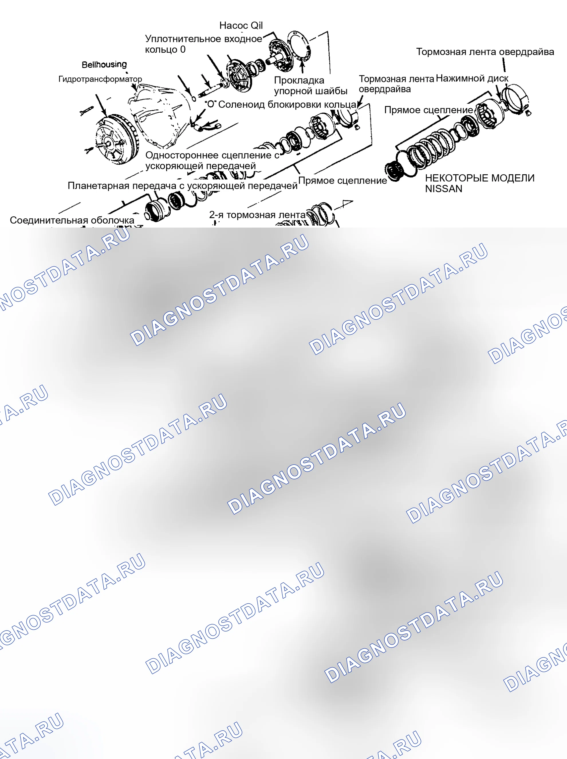 Рис. 123: ПОВТОРНАЯ СБОРКА КОРОБКИ ПЕРЕДАЧ. Mazda 929 HC