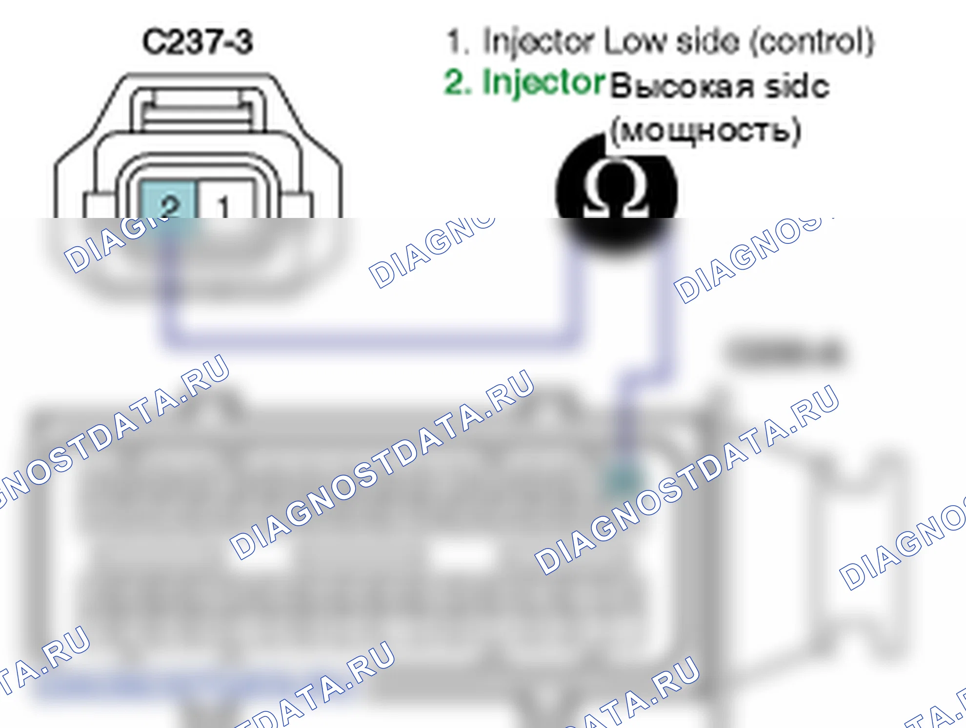 Контроль проводов — P0203. Hyundai Santa Fe CM