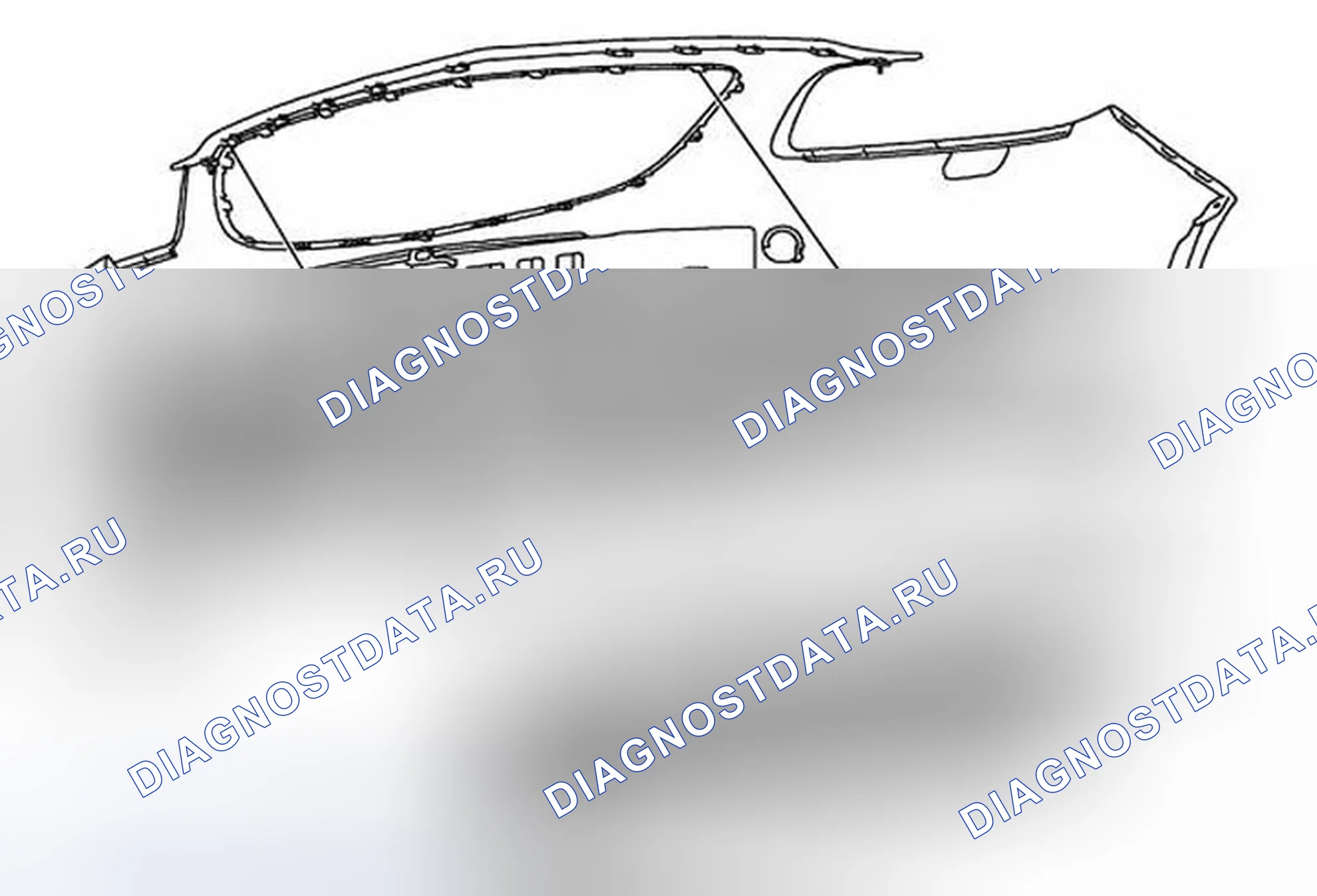Рис. 13: Замена верхней решетки радиатора. Buick Regal V