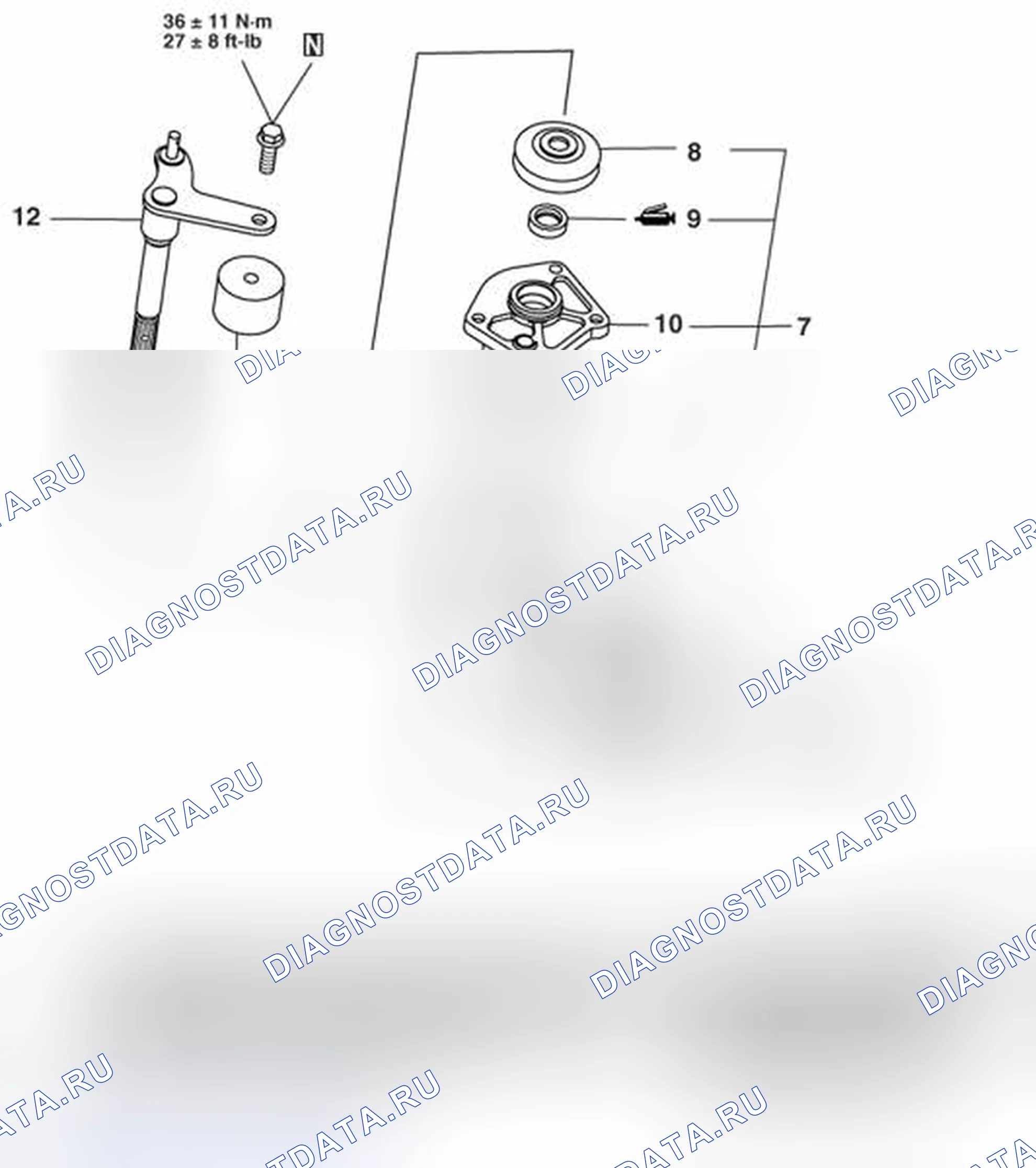 Рис. 155: РАЗБОРКА И СБОРКА. Mazda MPV III