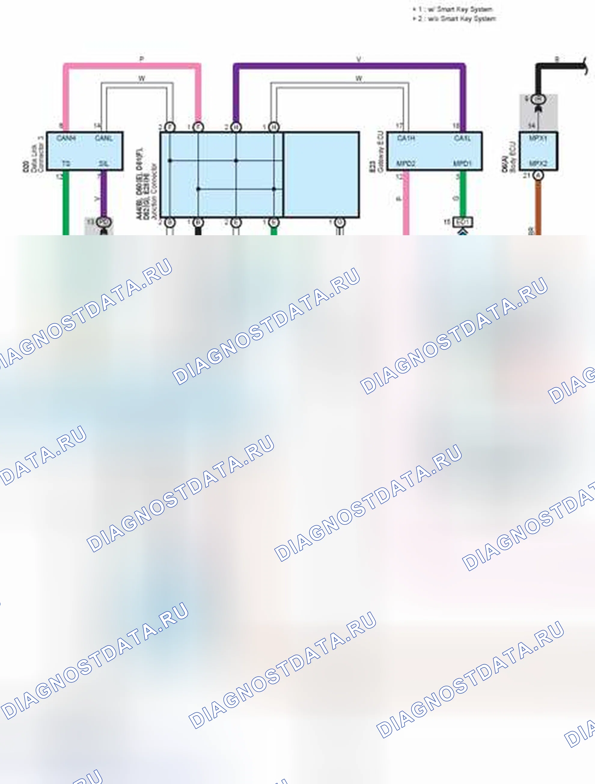 Рис. 185: Схема подключения системы ABS (без VSC) (2 из 3). Toyota Avalon XX30