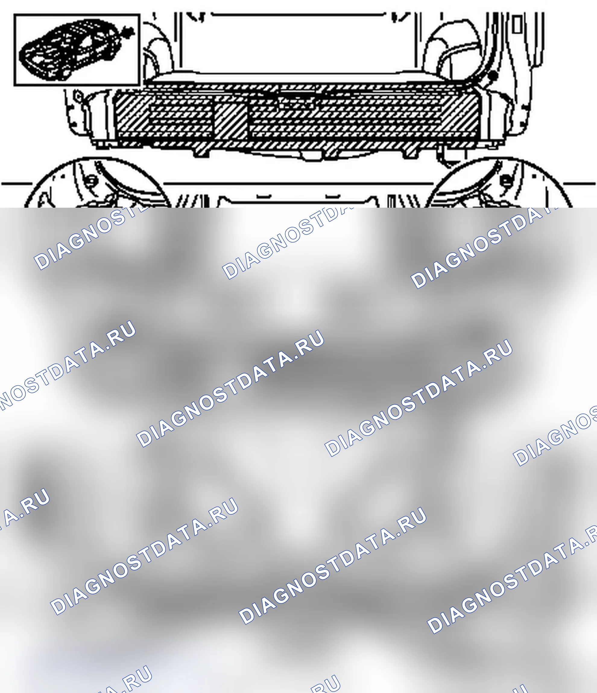 Замена внутренней задней панели (снизу) (модели F35, F70). Opel Astra G