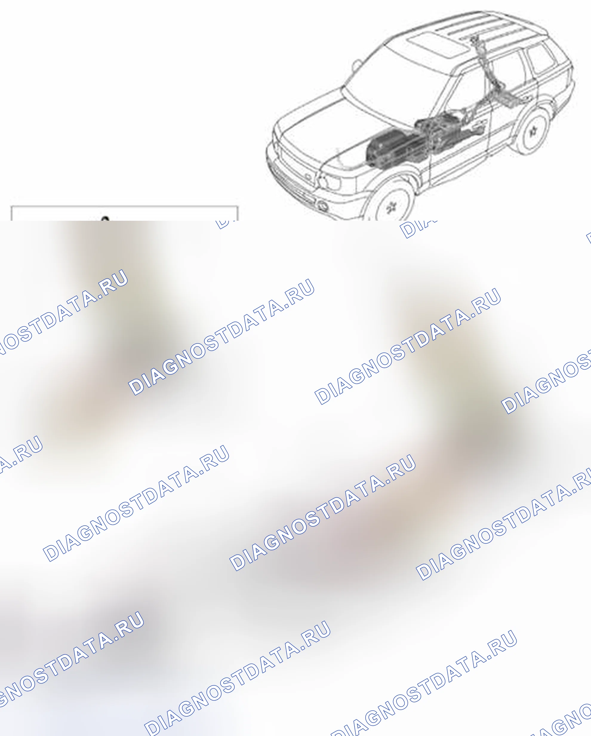 Рис. 60: РАСПОЛОЖЕНИЕ КОМПОНЕНТОВ СИСТЕМЫ ПОДАЧИ ТОПЛИВА - 4,4 л V8. Land Rover Range Rover Sport L320