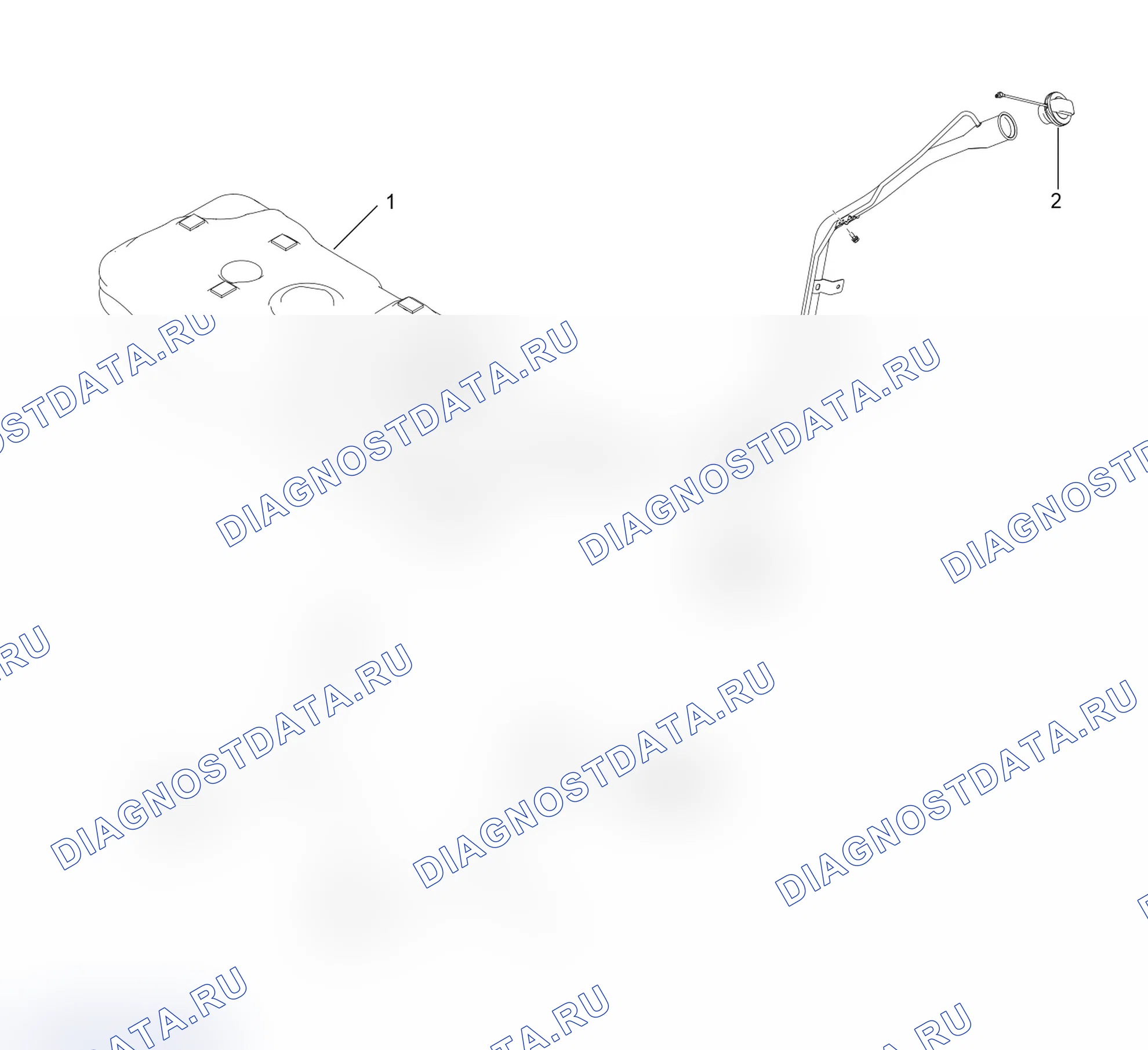 Схема расположения топливного бак — Haval Dargo. Haval Dargo II