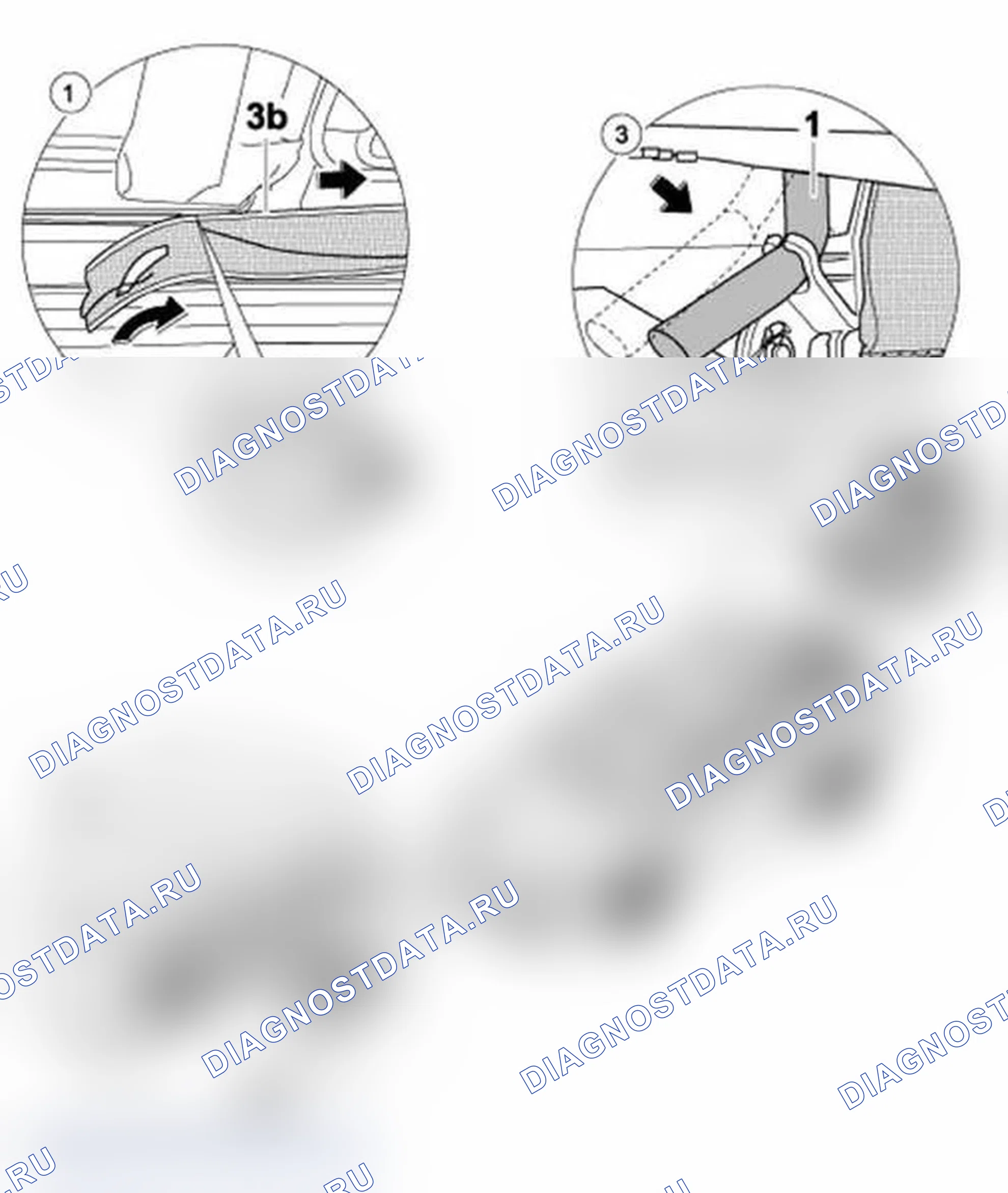 Рис. 61: Установка задней тканевой подкладки. Porsche 911 GT2 996
