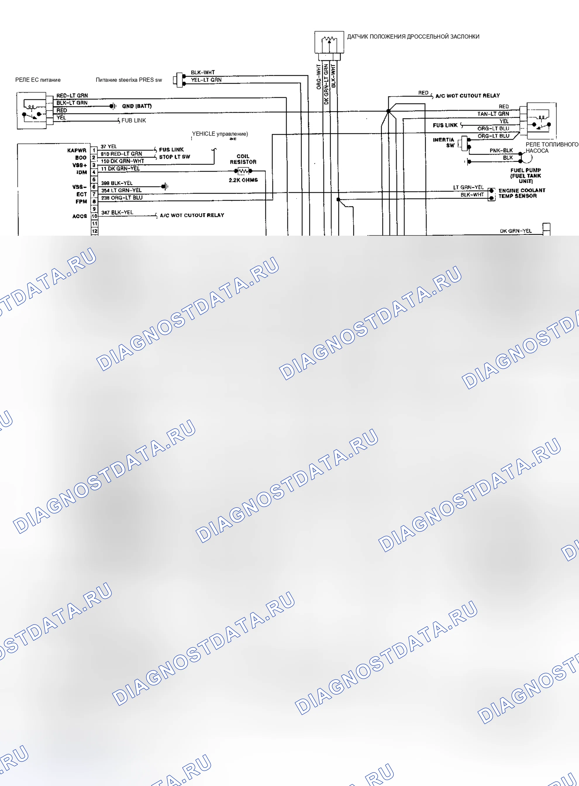Рис. 2: электросхема 3.0L EEC-IV (аэростат). Ford Club Wagon E150 