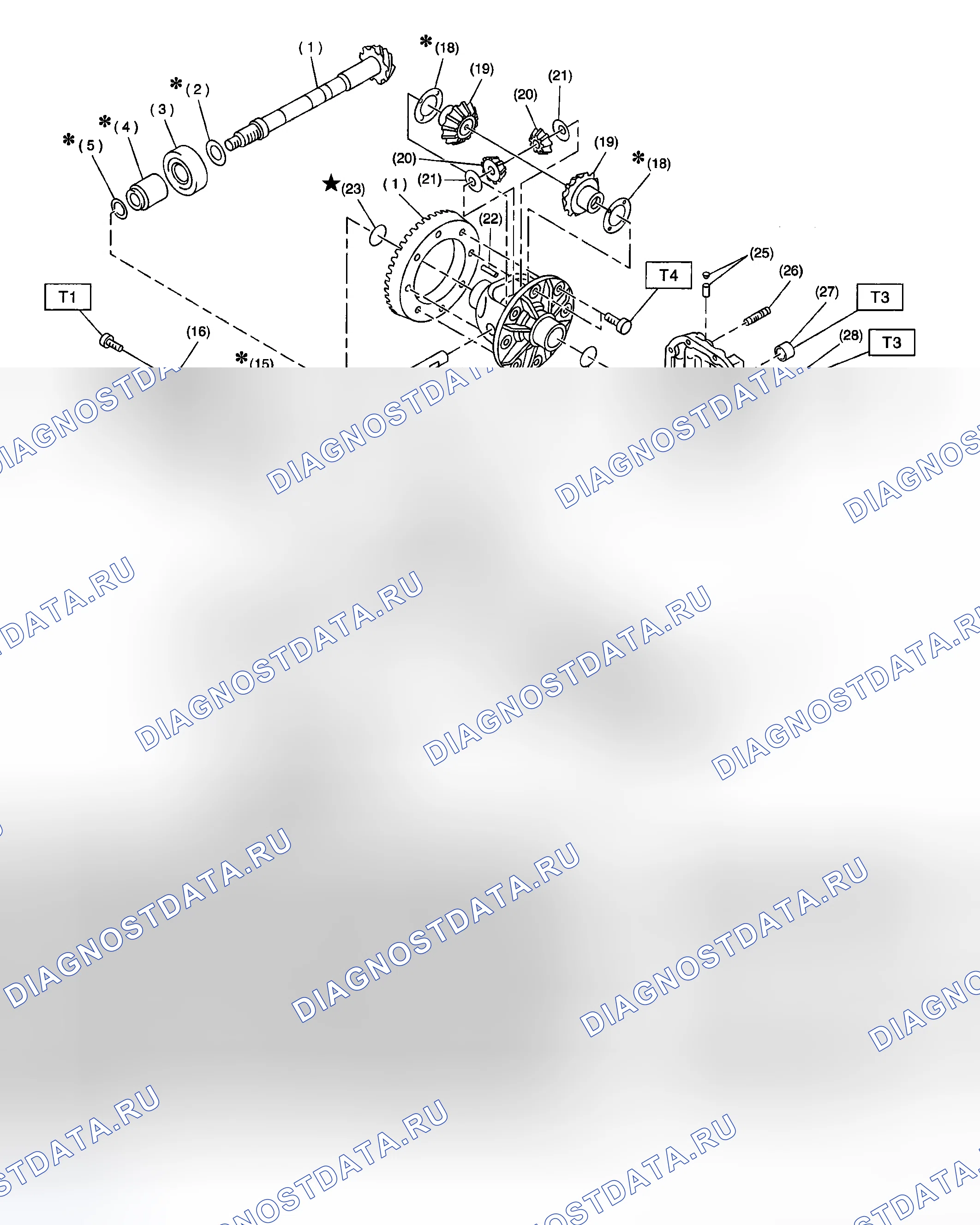 Рис. 57: ЗАДНИЙ ДИФФЕРЕНЦИАЛ БЕЗ ЛСД. Subaru Impreza WRX STI GD рестайлинг 2
