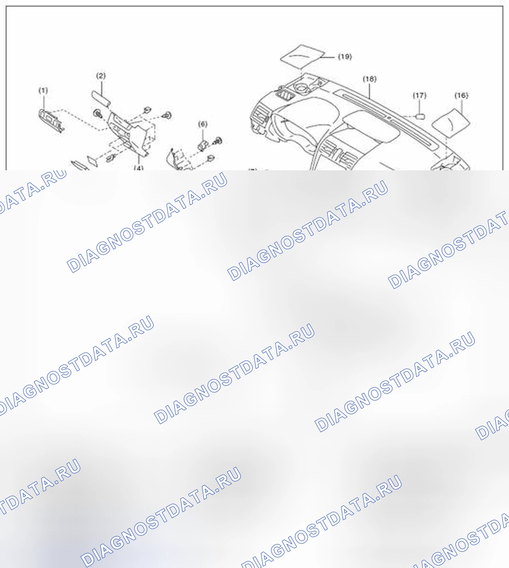 Рис. 124: ПАНЕЛЬ ПРИБОРОВ. Subaru Impreza GK