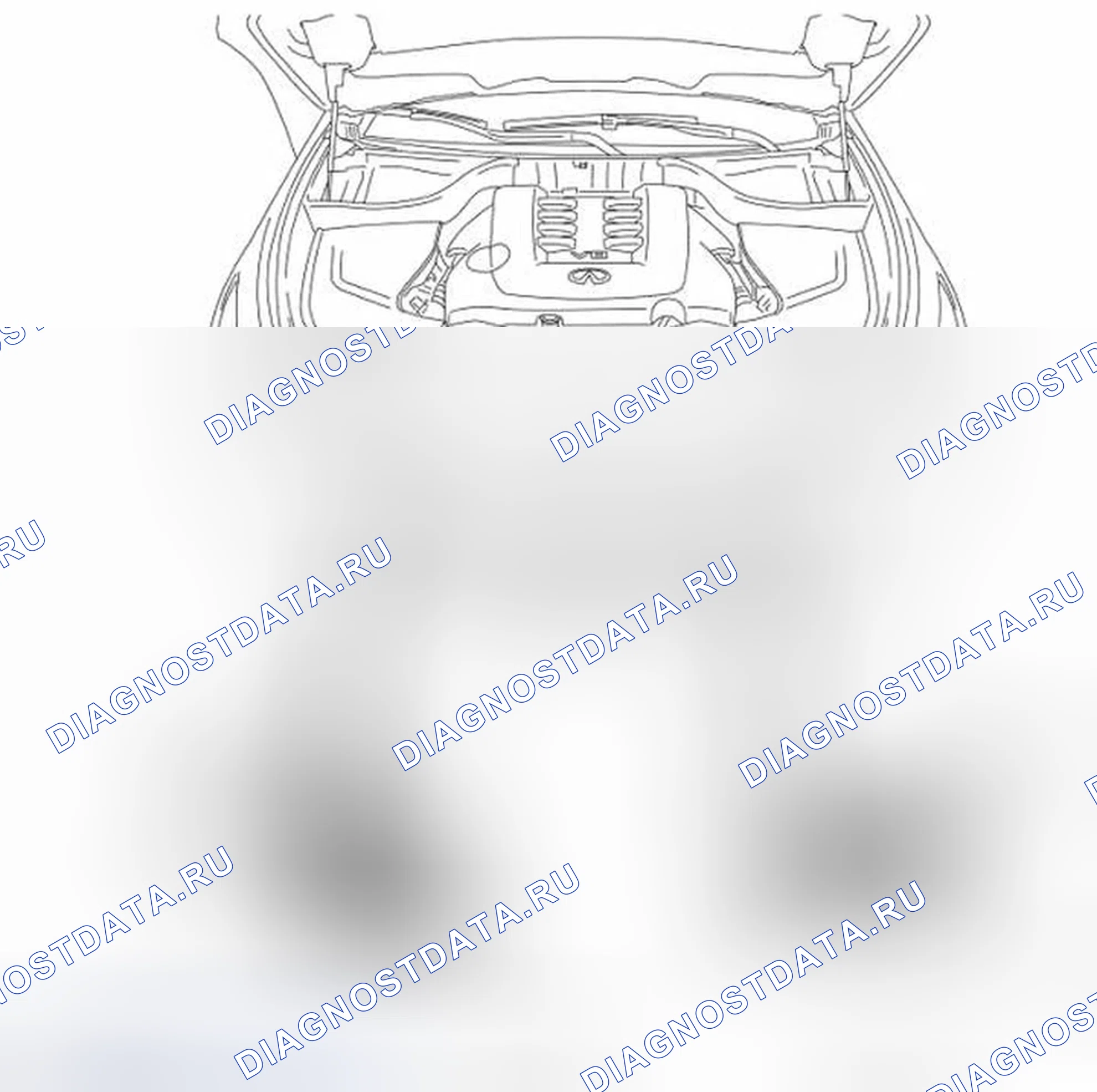 Рис. 186: Расположение компонентов. Infiniti FX50 II рестайлинг