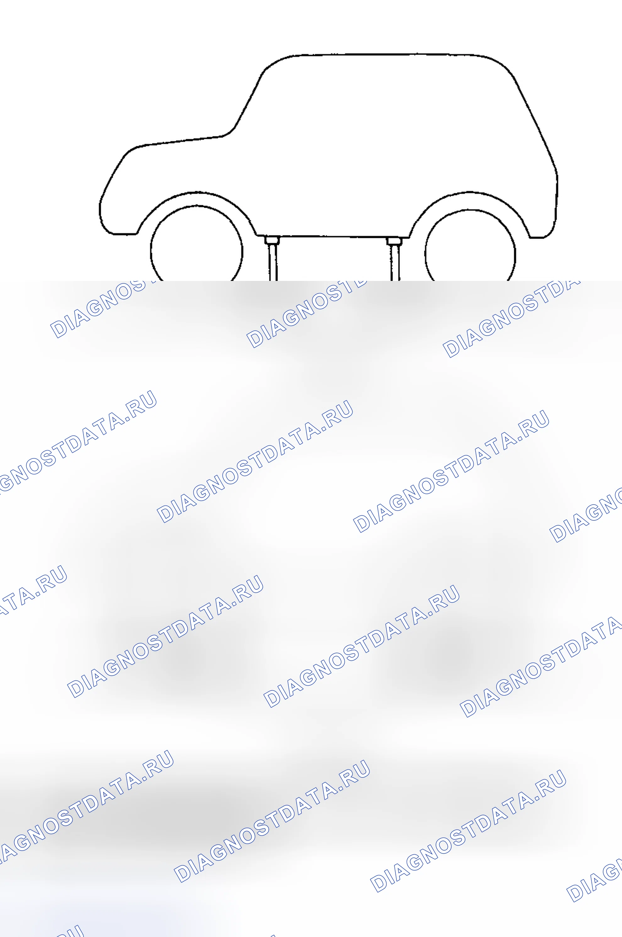Рис. 732: Подъем автомобиля с помощью гаражного домкрата. Subaru Outback BH