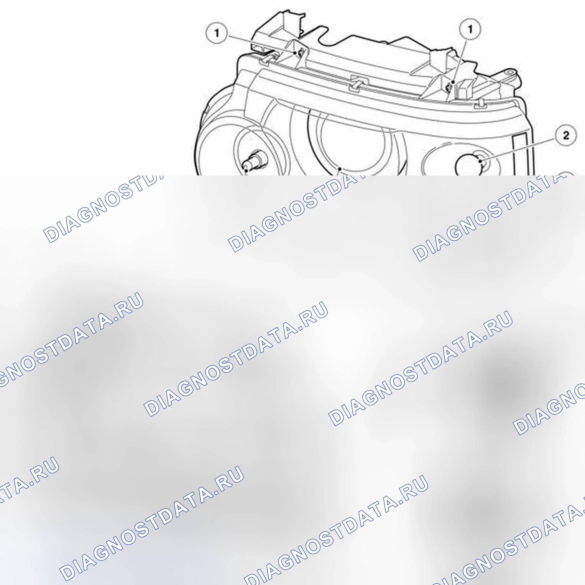 Рис. 19: ФАРЫ АДАПТИВНОЙ СИСТЕМЫ ПЕРЕДНЕГО ОСВЕЩЕНИЯ (АФС). Land Rover Range Rover L322