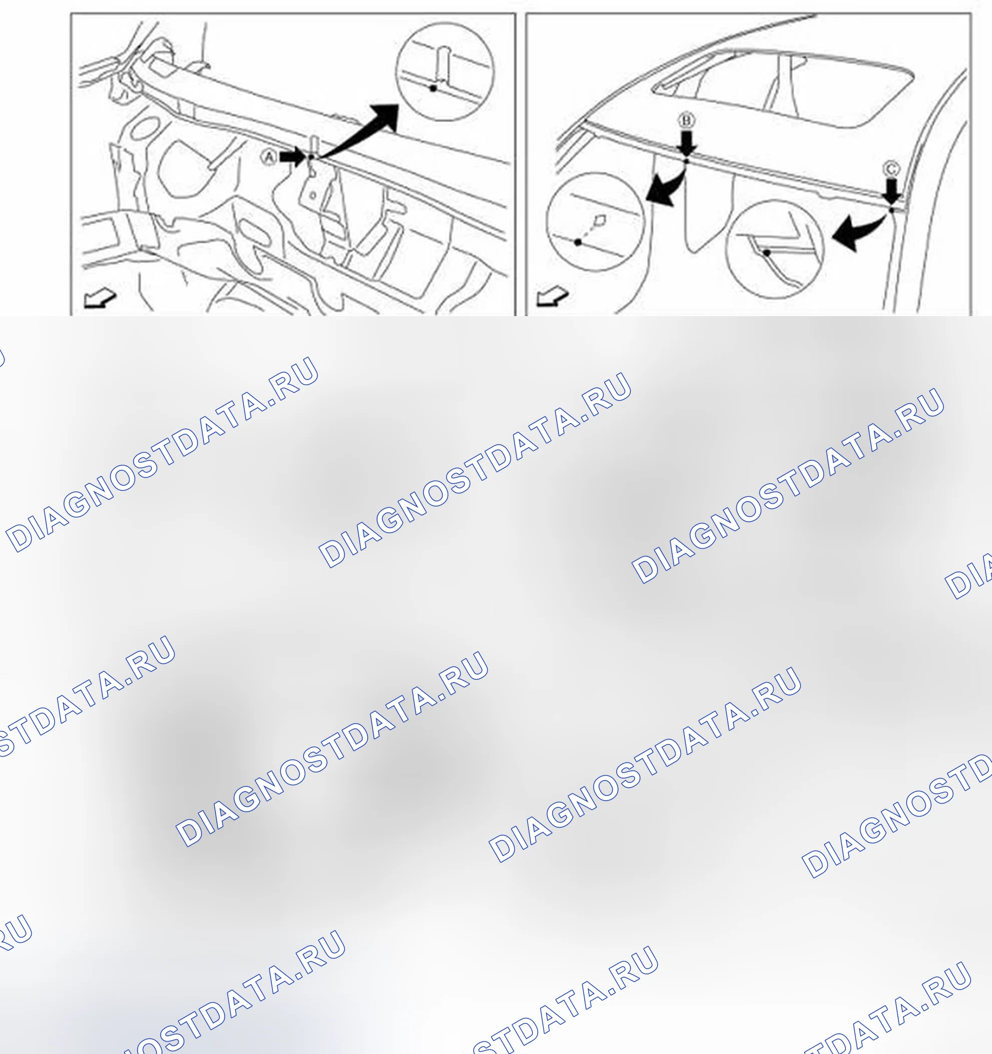 Рис. 241: Точки измерения. Infiniti FX35 II