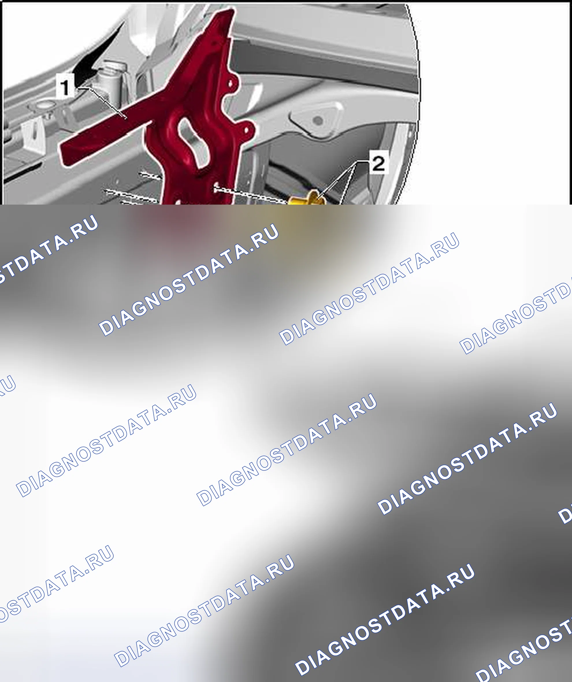 Рис. 48: ШАРНИР КАПОТА. Volkswagen Touareg II