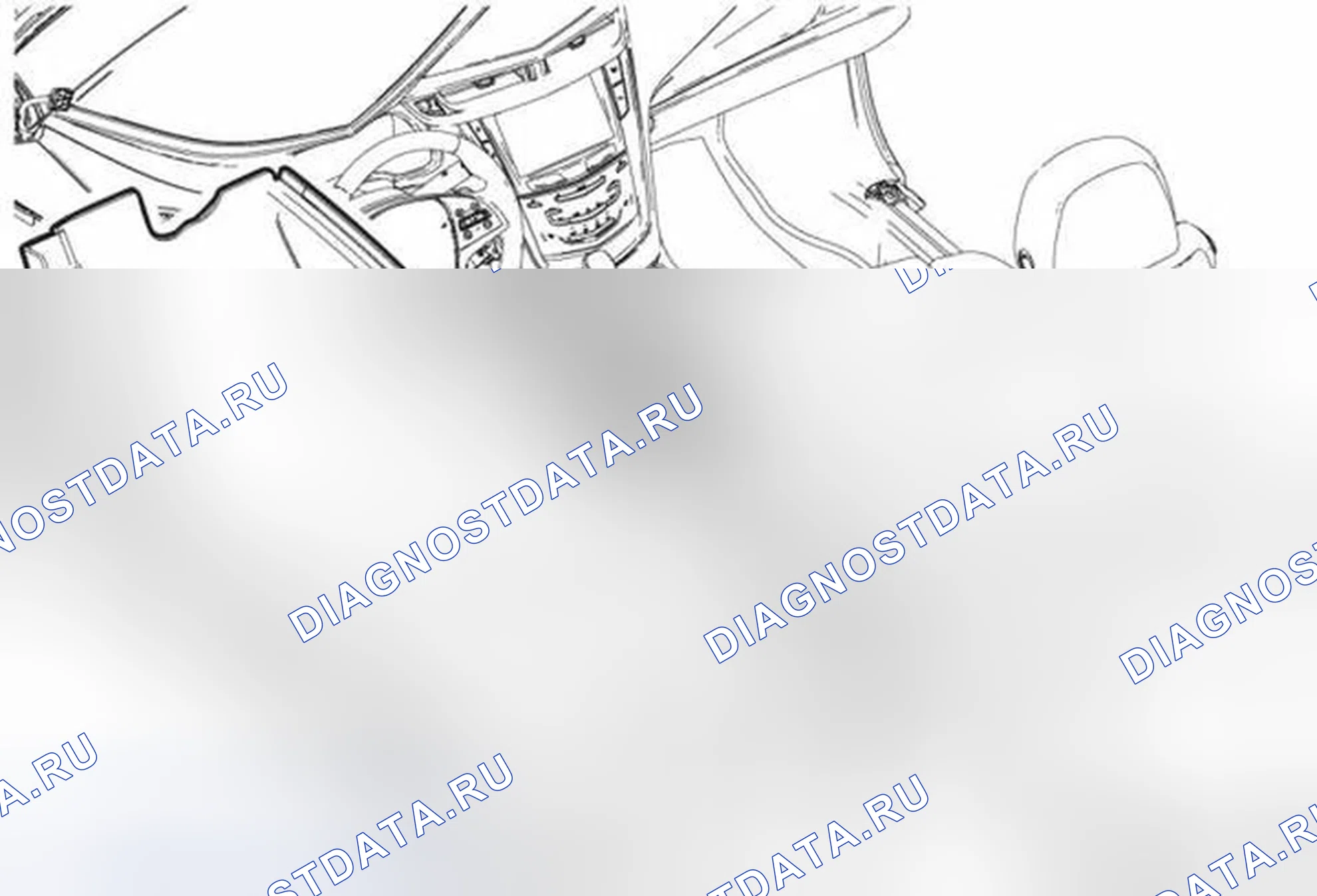 Рис. 1: Замена ковра передней панели пола - левая сторона. Cadillac ELR I
