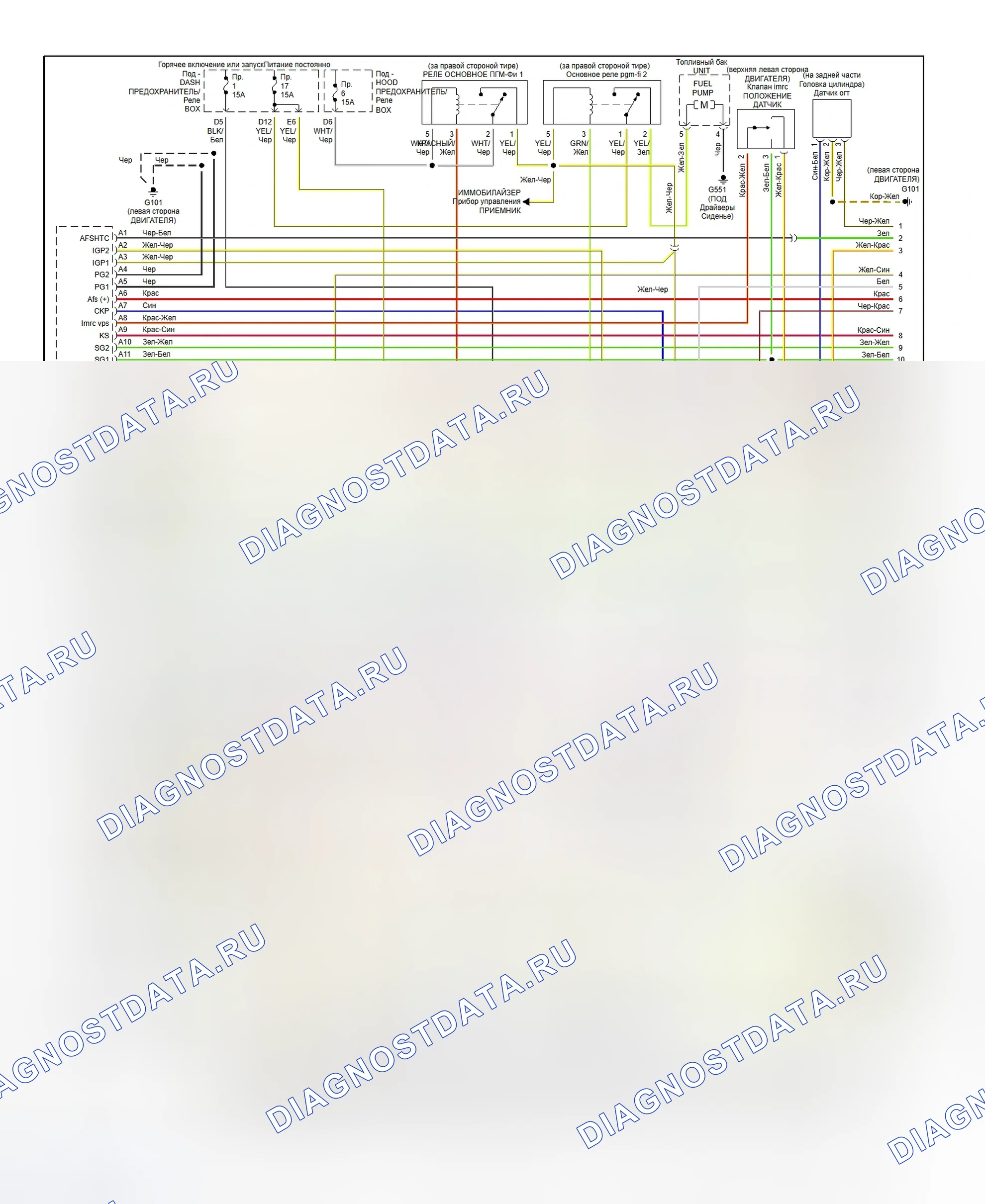 Рис. 22: электросхема (Cr-V 2.4L - 1 из 3). Honda CR-V II