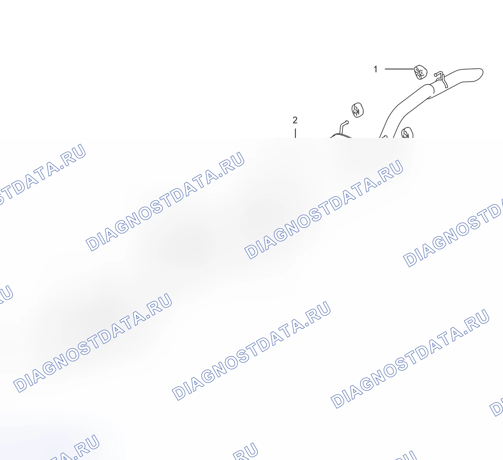 Схема расположения глушителя — Great Wall Wingle-5. Great-Wall Wingle 5 I