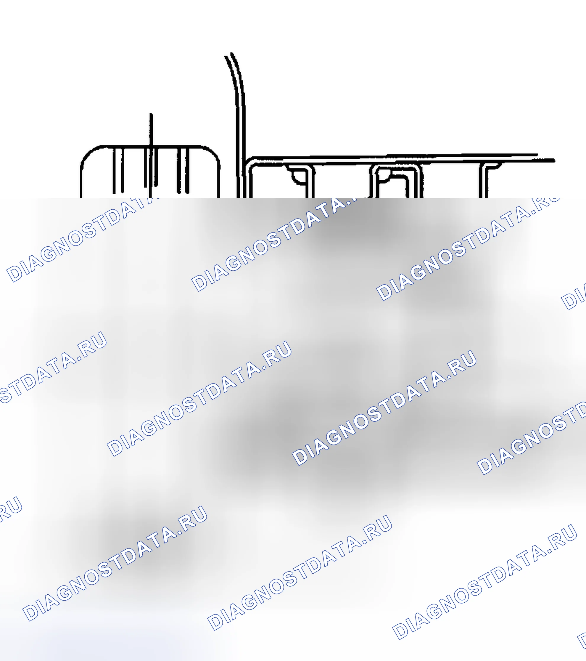 Рис. 4: Измерение размера D (задняя подвеска). Hyundai Venue I