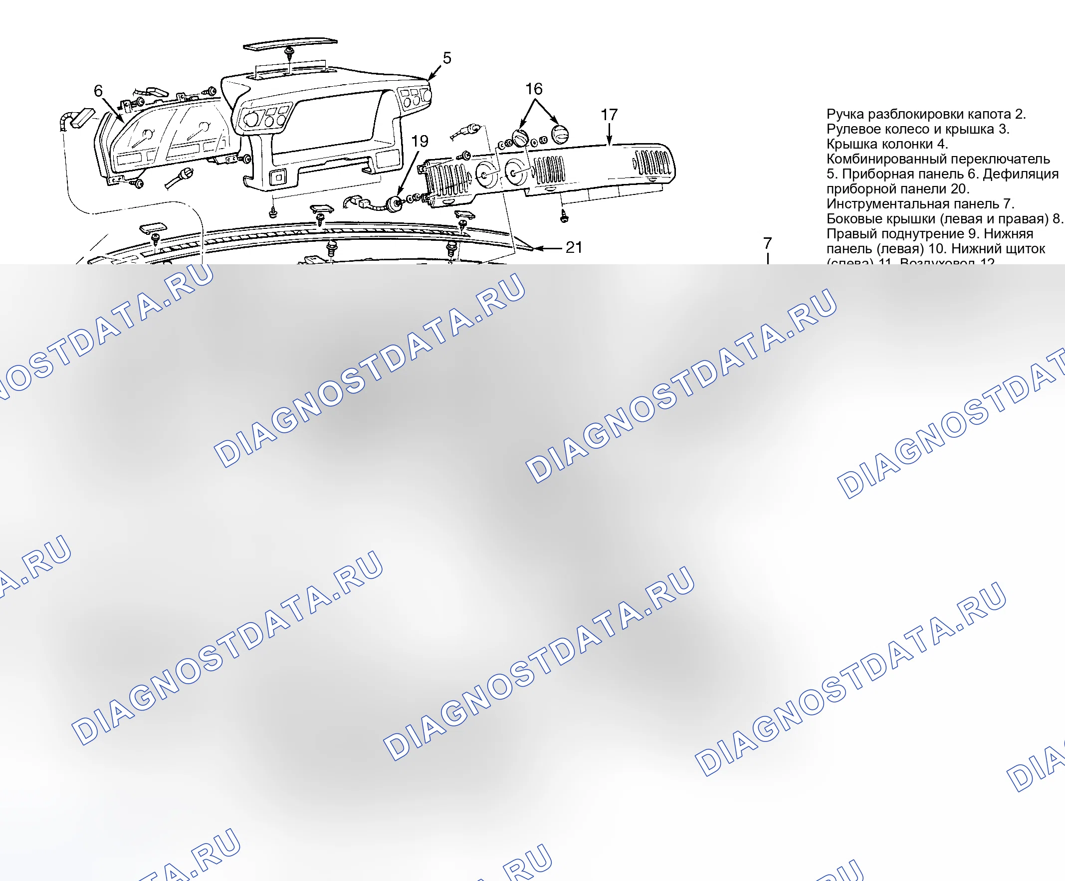 Рис. 2: Демонтаж и монтаж. Mazda MPV I