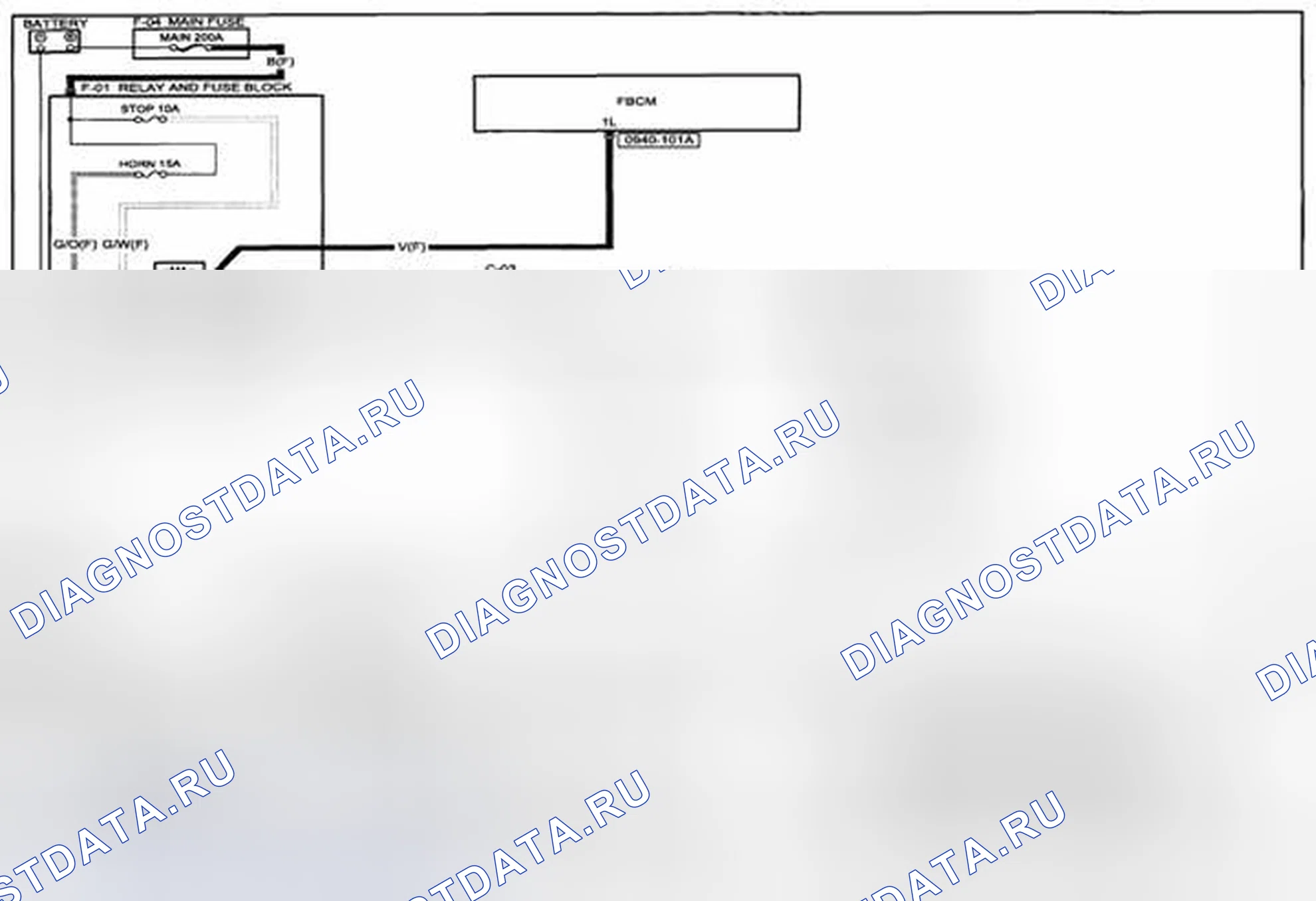 Рис. 231: электросхема звукового сигнала (0922-2) 1 из 2. Mazda CX-5 I