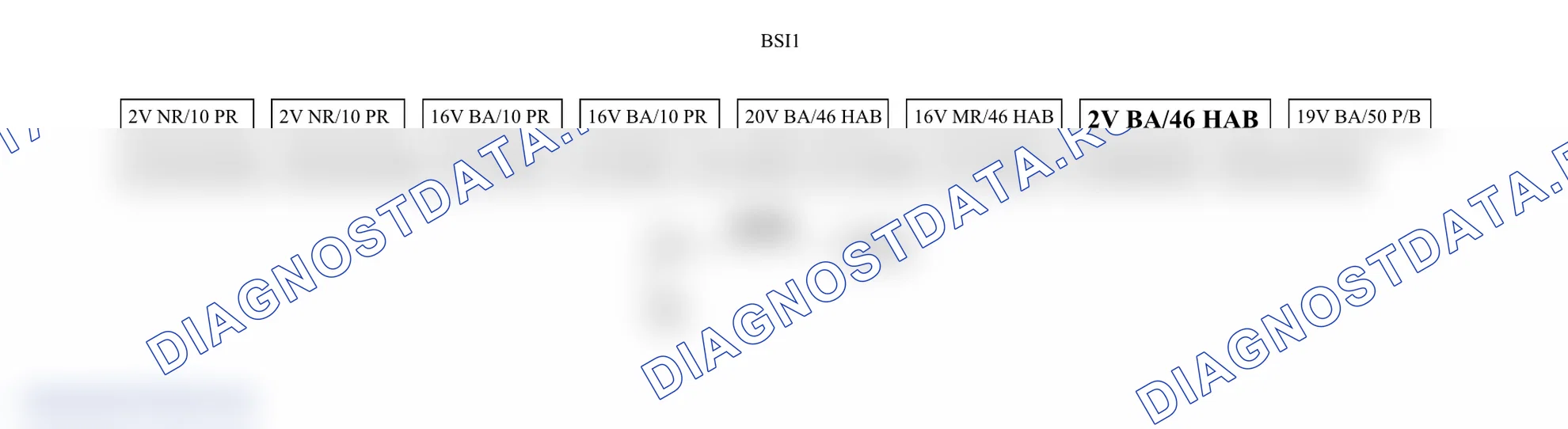 Распиновка разъёма BSI1 — Интеллектуальный коммутационный блок (BSI) (Вариант 7). Citroen C4 Aircross I