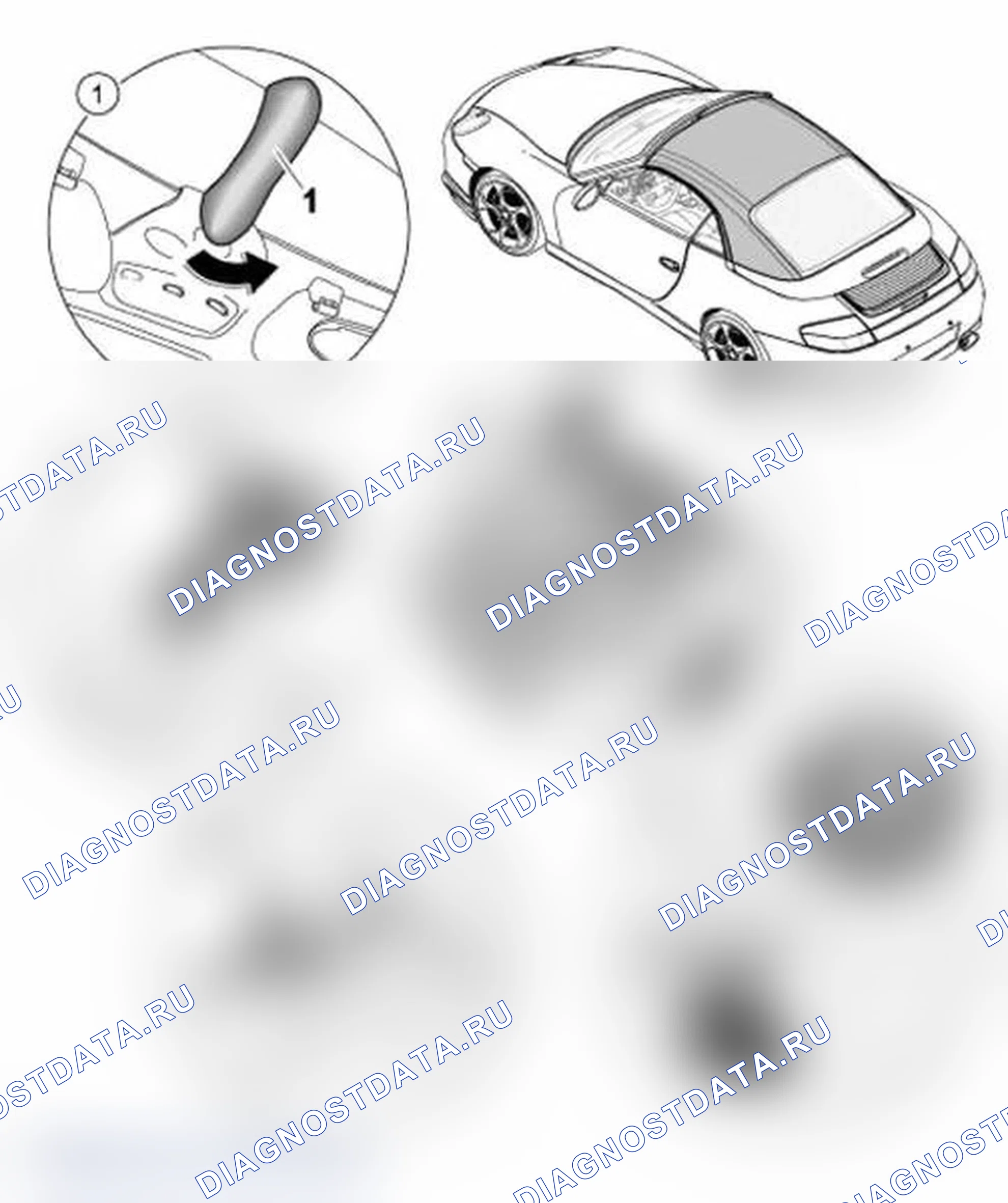 Рис. 105: Снятие жесткого верха. Porsche 911 GT3 996 рестайлинг