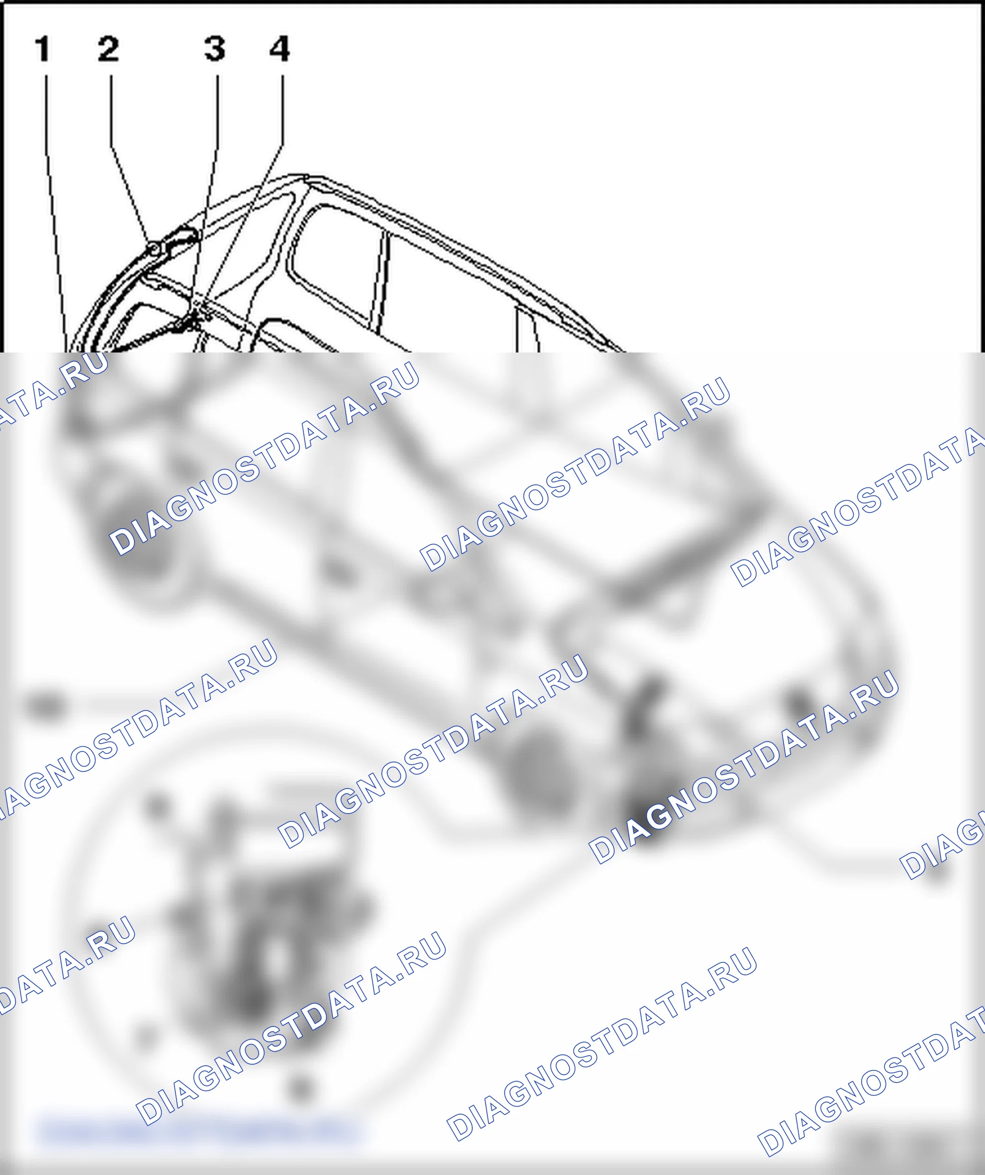 Стеклоомыватель заднего стекла. Volkswagen Touran I