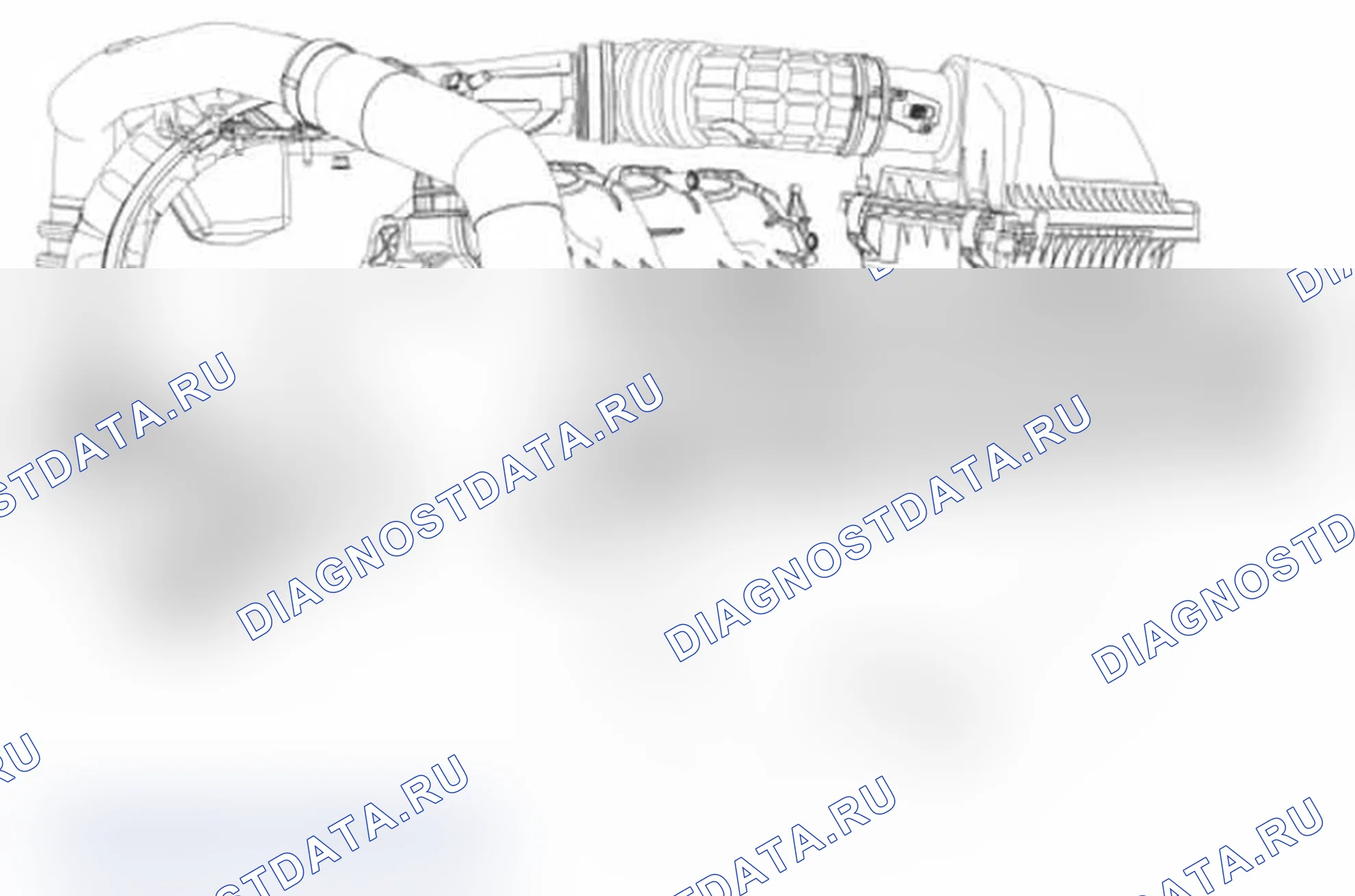 Рис. 100: Система охлаждения наддувочного воздуха (интеркулер). Ford Escape III