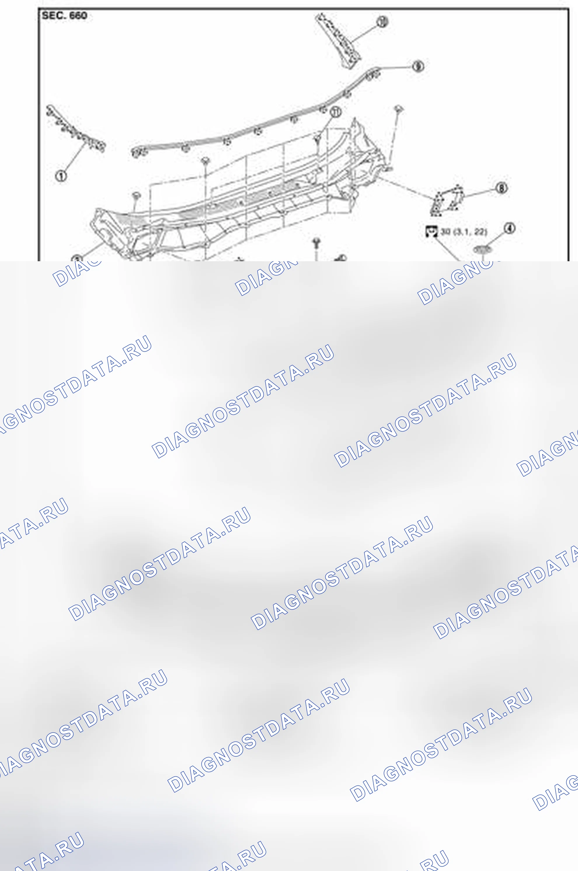 Рис. 14: Разнесенный вид. Nissan Quest IV