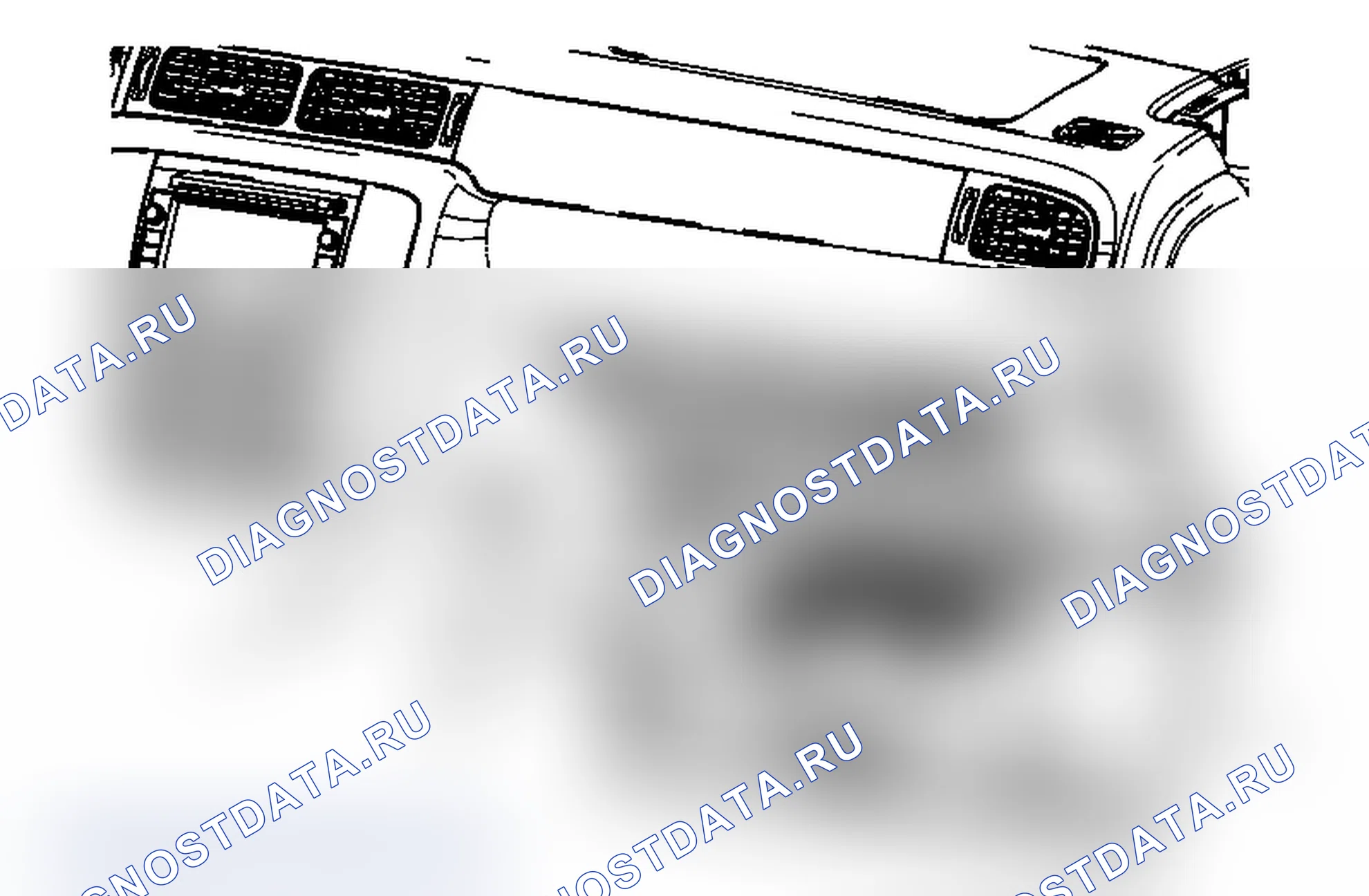 Рис. 27: Замена двери отсека приборной панели (с RPO SLT). Chevrolet Silverado 3500 HD 