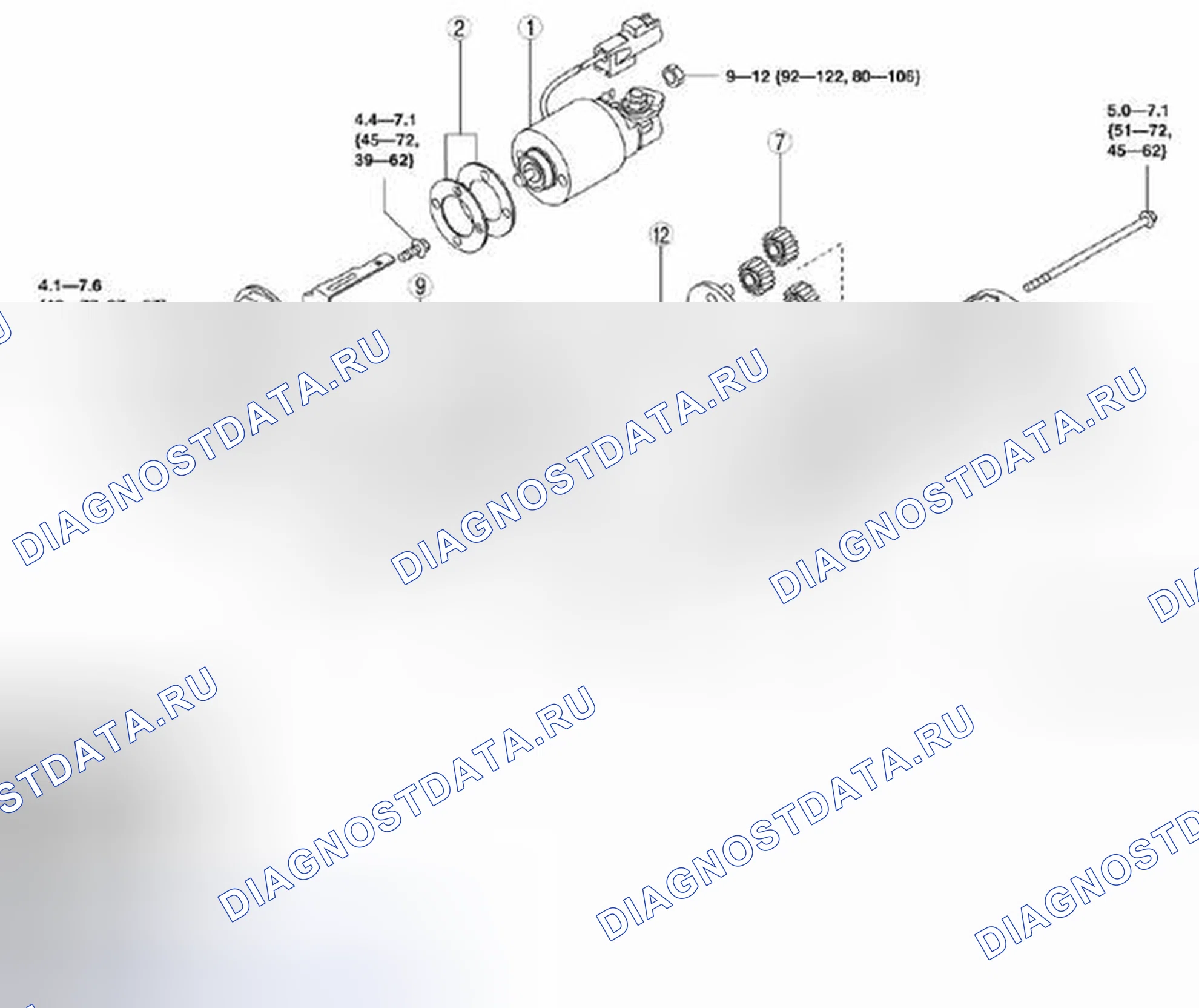 Рис. 18: РАЗБОРКА / СБОРКА СТАРТЕРА [Mzr 2.0, Mz r 2.5]. Mazda 3 BL рестайлинг