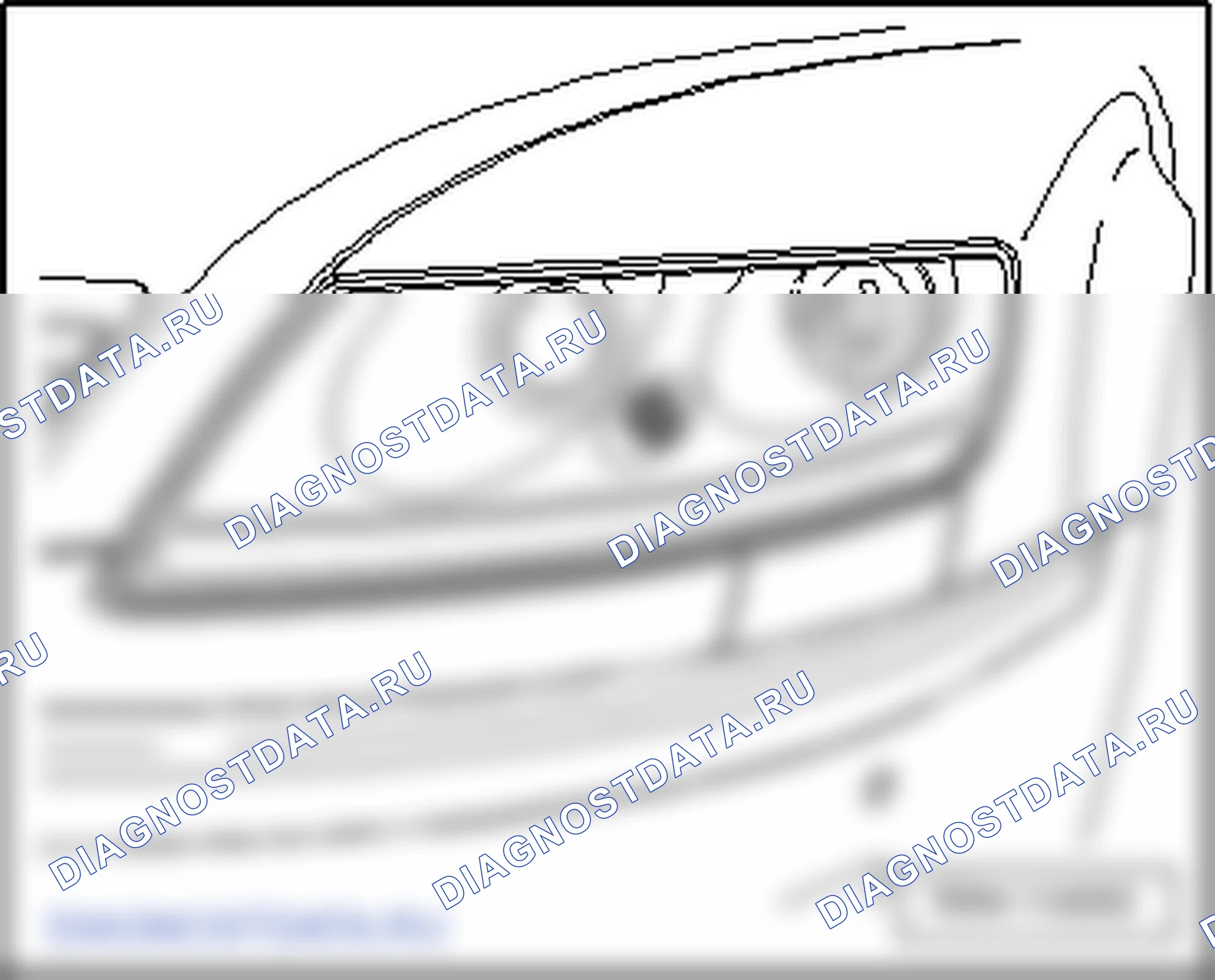 Основная фара с газоразрядной лампой. Volkswagen Phaeton I