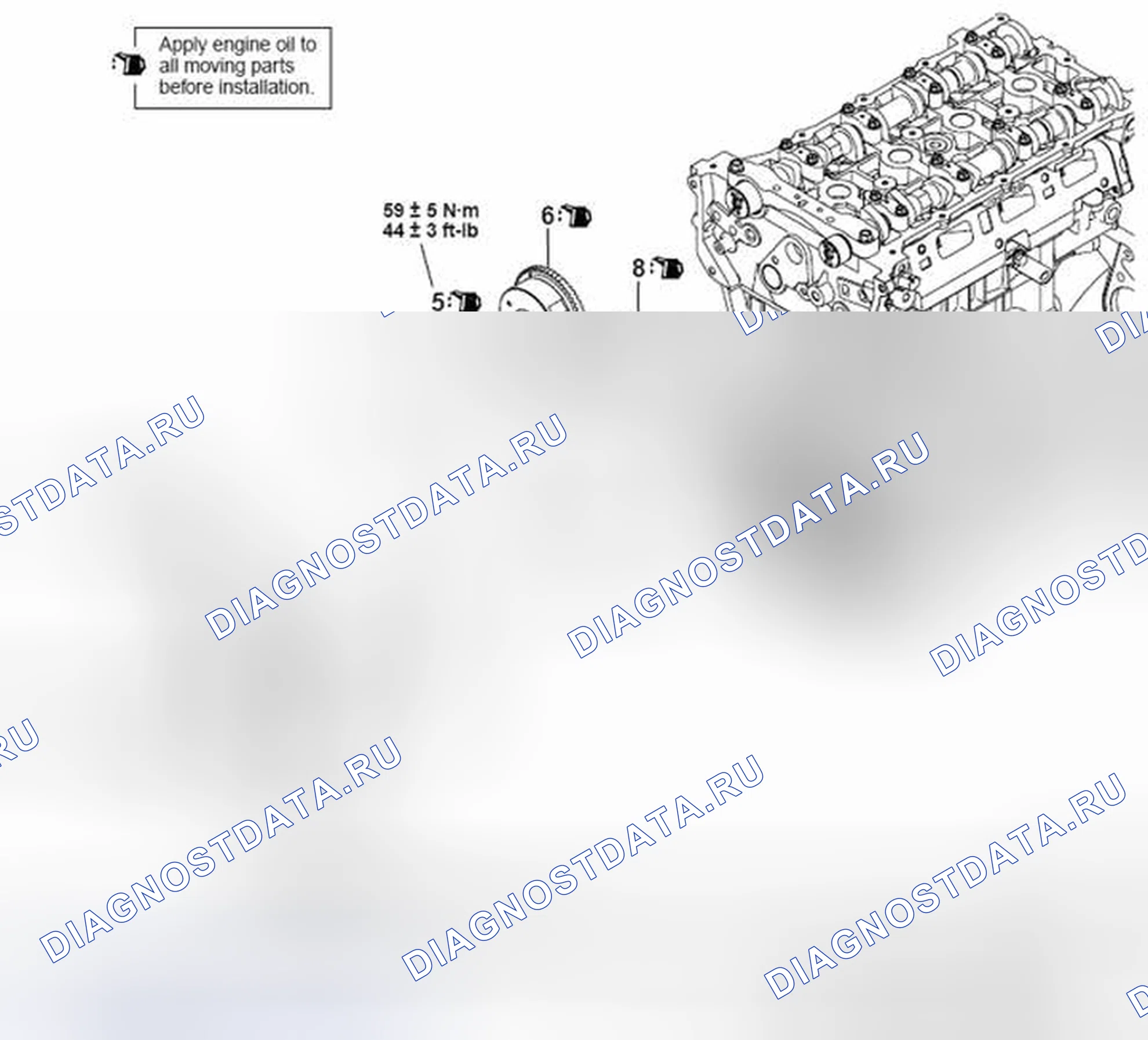 Рис. 717: ДЕМОНТАЖ И МОНТАЖ. Mazda MX-5 NB