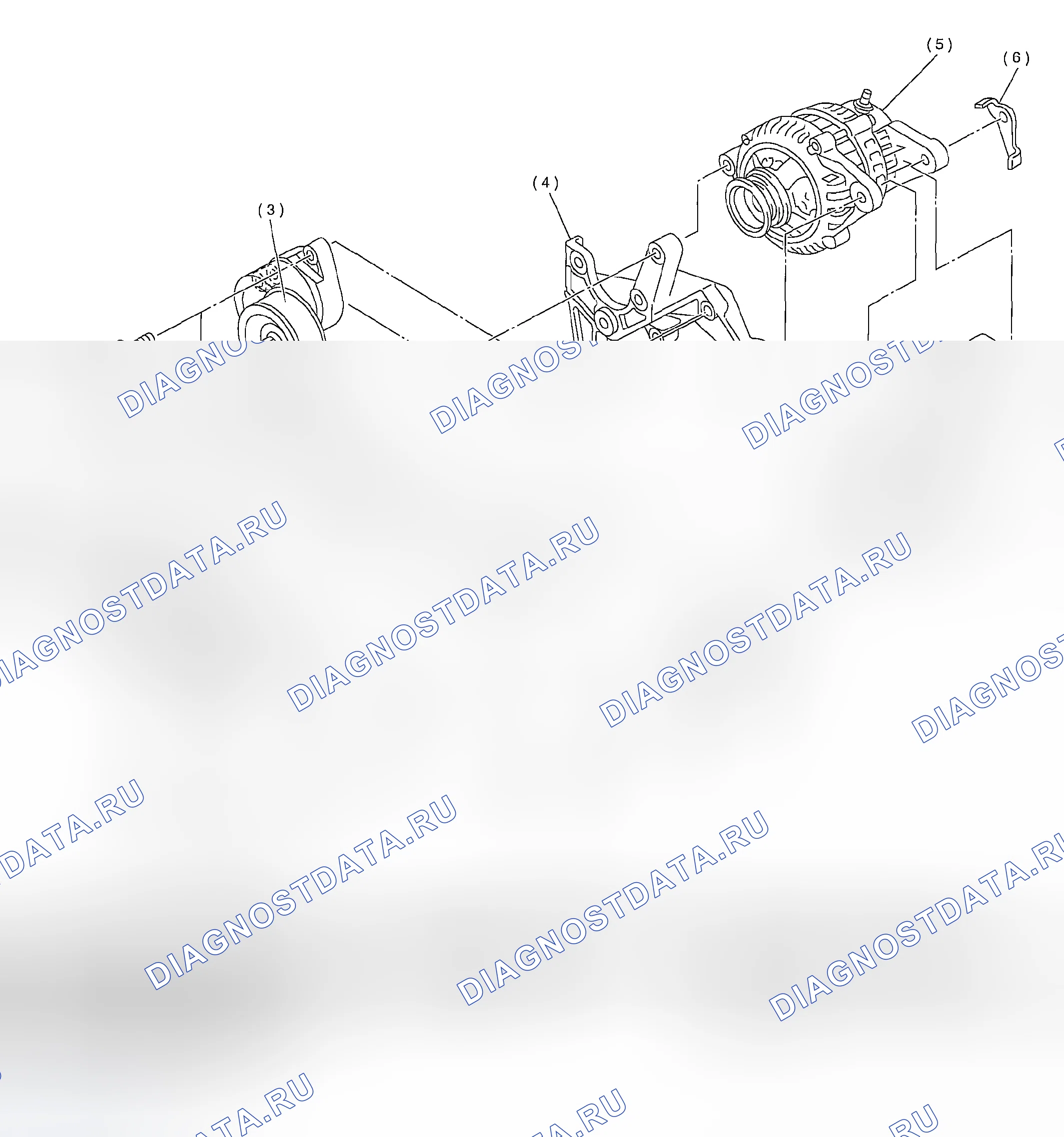 Рис. 296: КЛИНОВОЙ РЕМЕНЬ. Subaru Outback BP