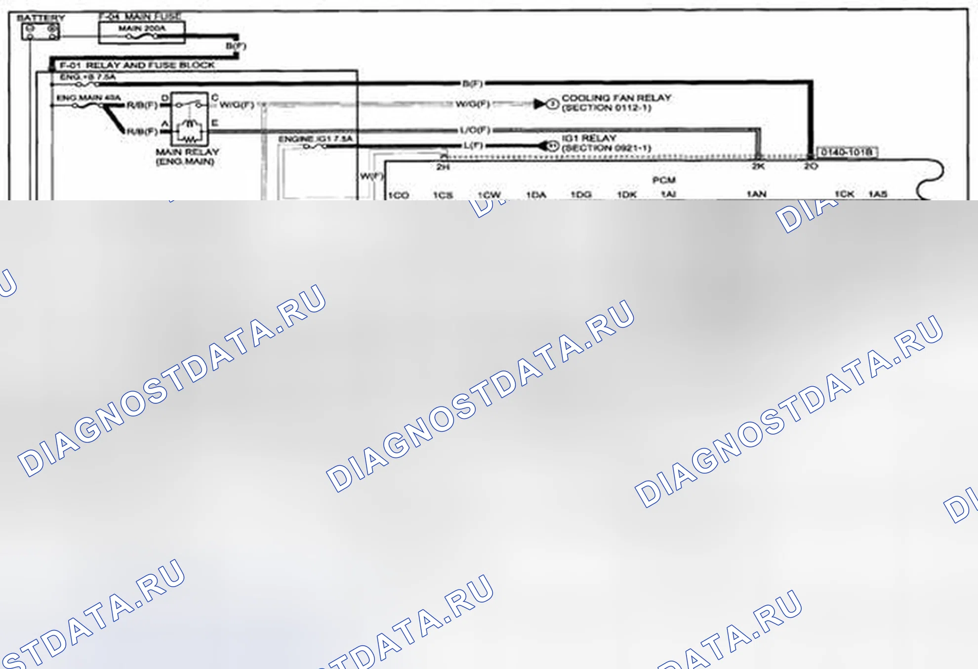 Рис. 91: Схема подключения системы управления (SKYACTIV-G 2.0) (0140-1a) 1 из 2. Mazda CX-5 I