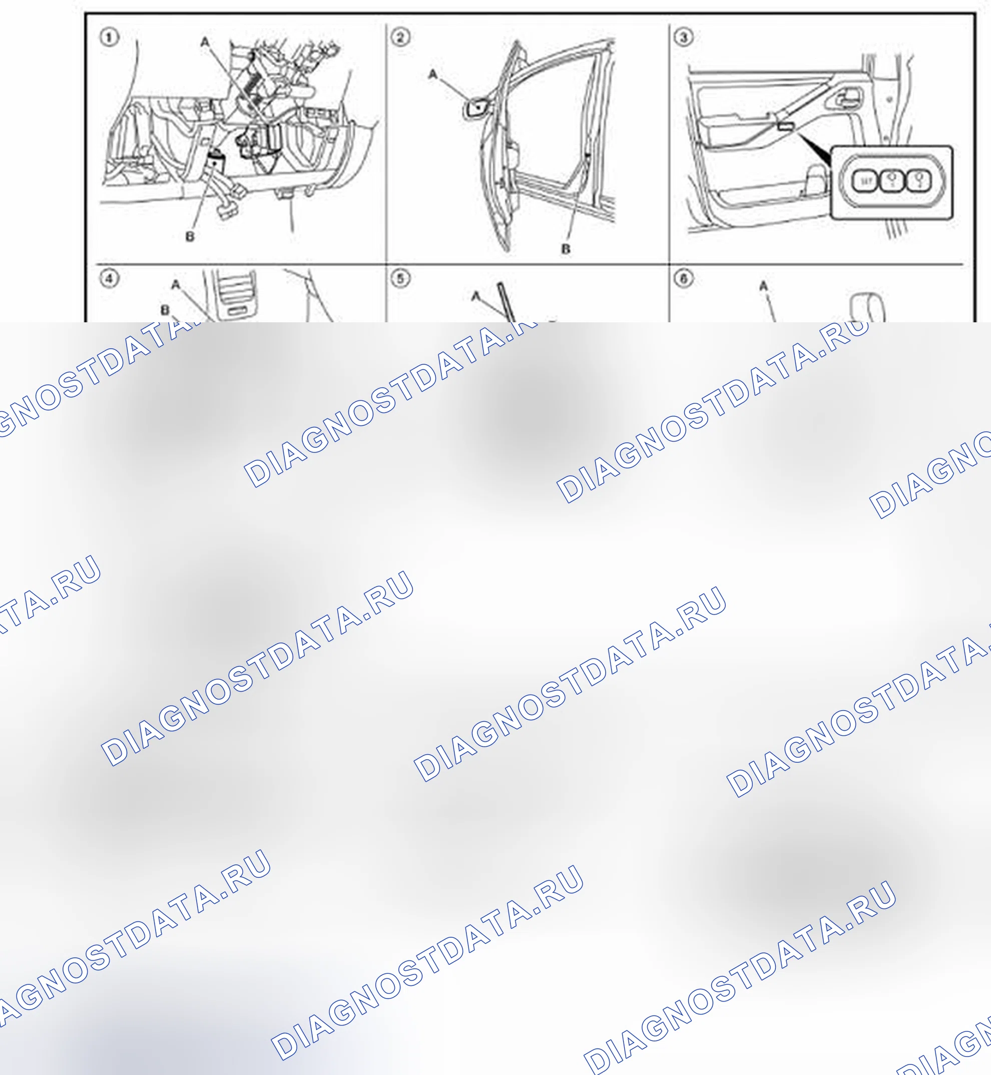 Рис. 152: РУЧНАЯ ФУНКЦИЯ: расположение компонентов. Nissan Pathfinder III рестайлинг